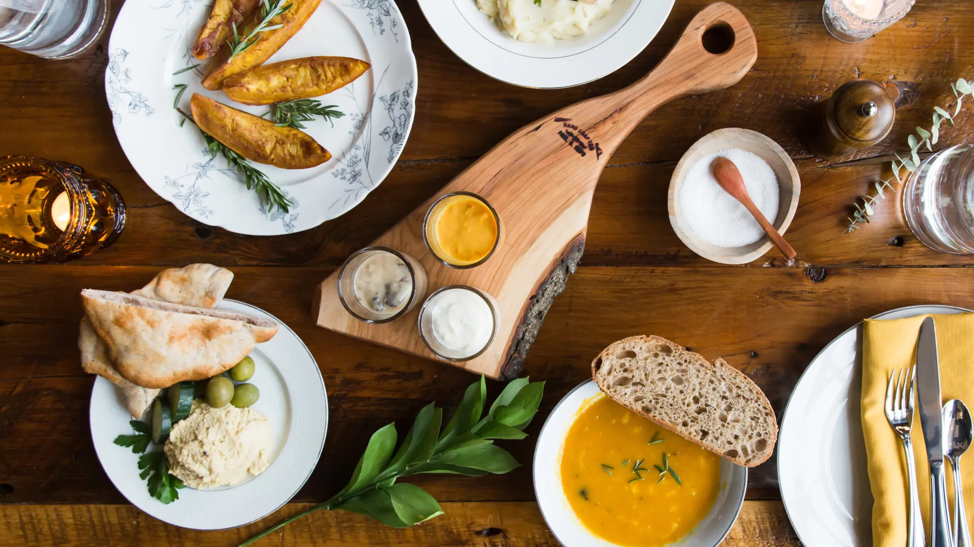 Comida vegetariana en Fig + Farro en Minneapolis