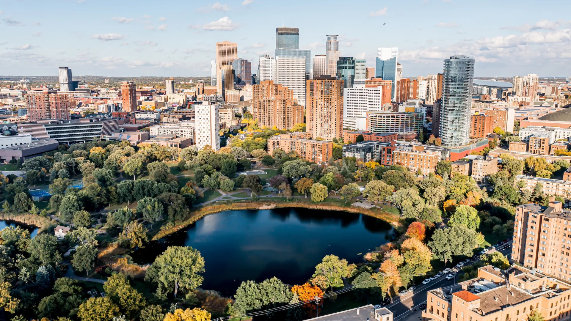 Loring Park in the fall