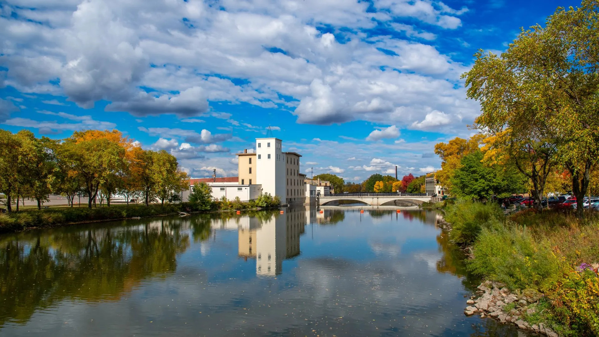 The Canon River, which runs along downtown Northfield
