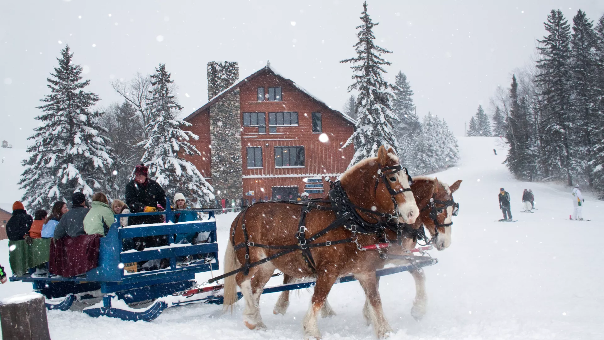 Carriage ride and chalet at Buena Vista, Bemidji