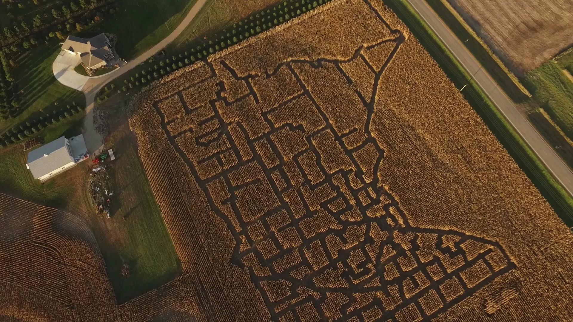 Corn maze at Rock River Pumpkin Festival in Edgerton