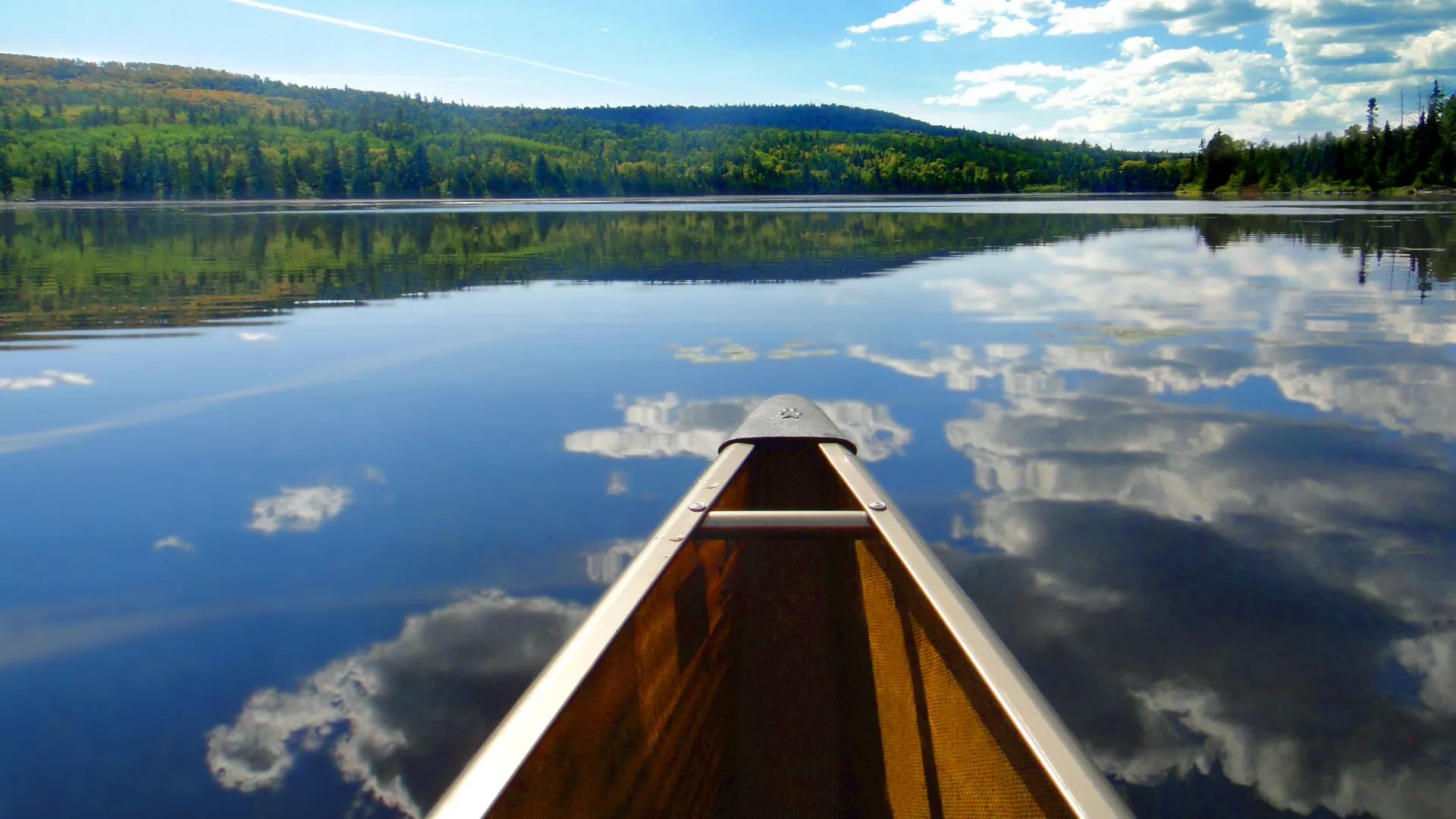 A canoe in the Boundary Waters