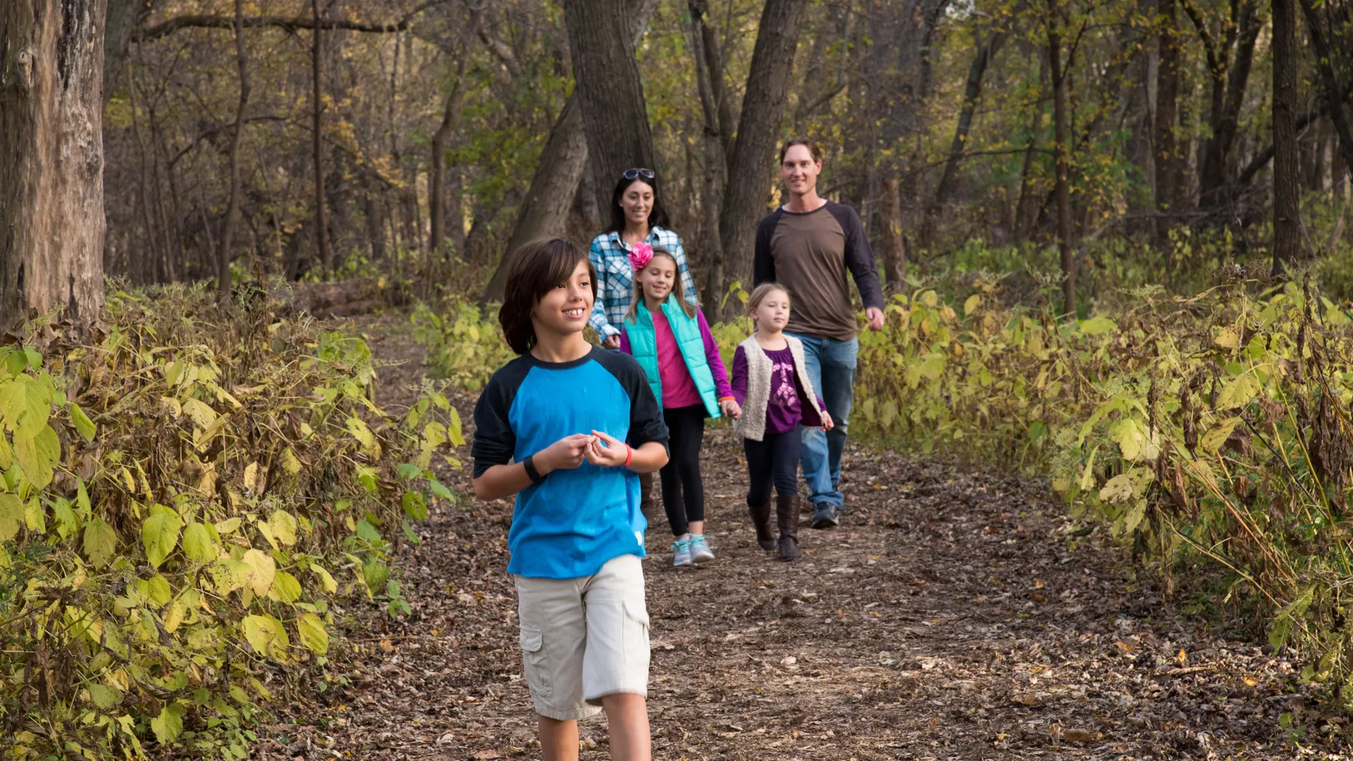 Family hike at Fort Snelling State Park