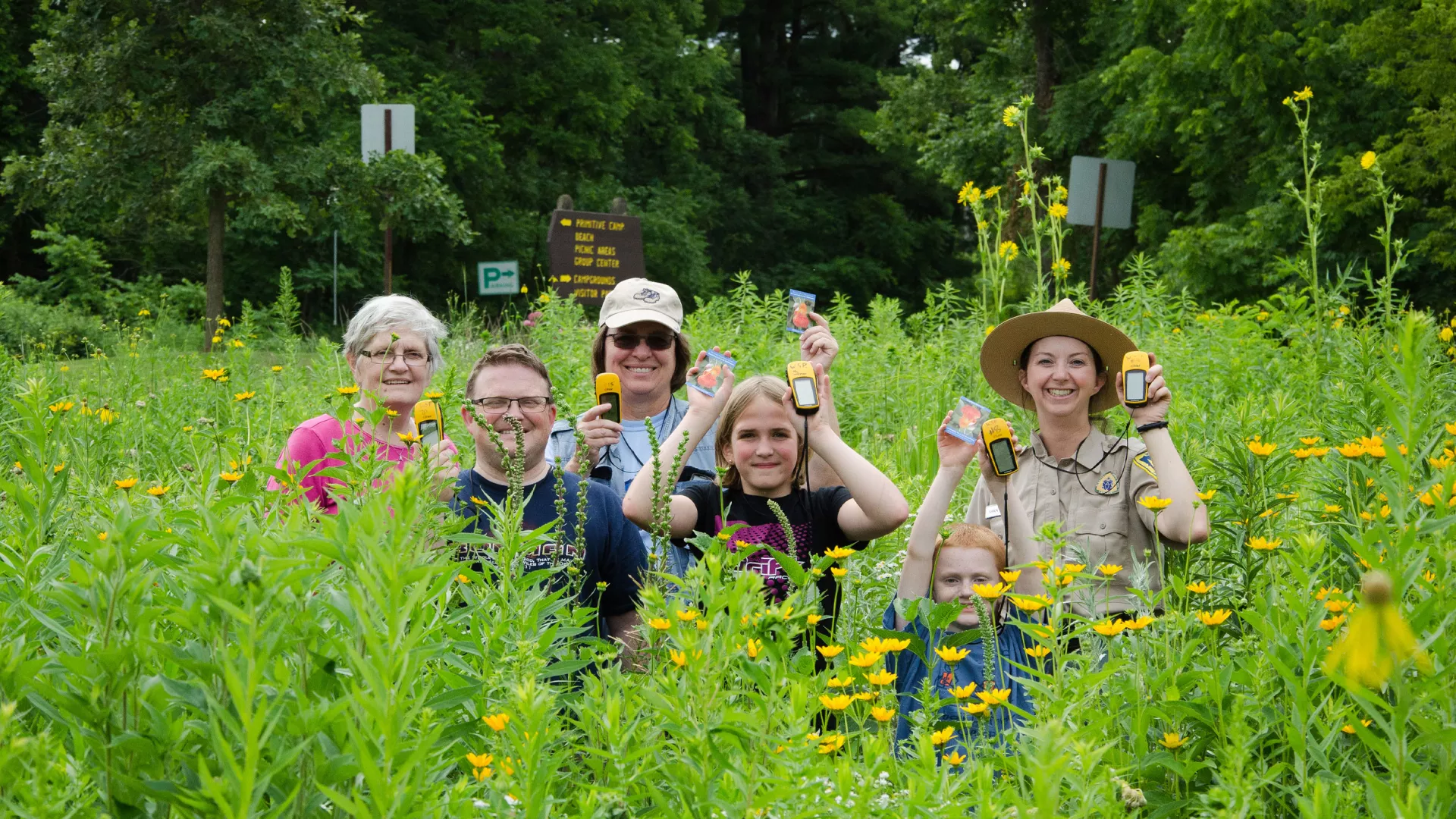 Multigenerational family geocaching at Whitewater State Park