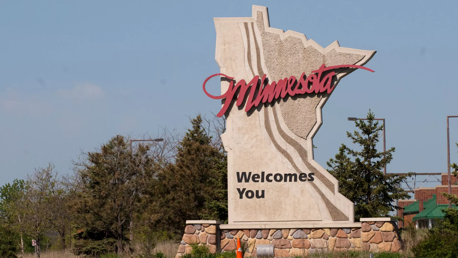 Welcome to Minnesota sign Saint Croix