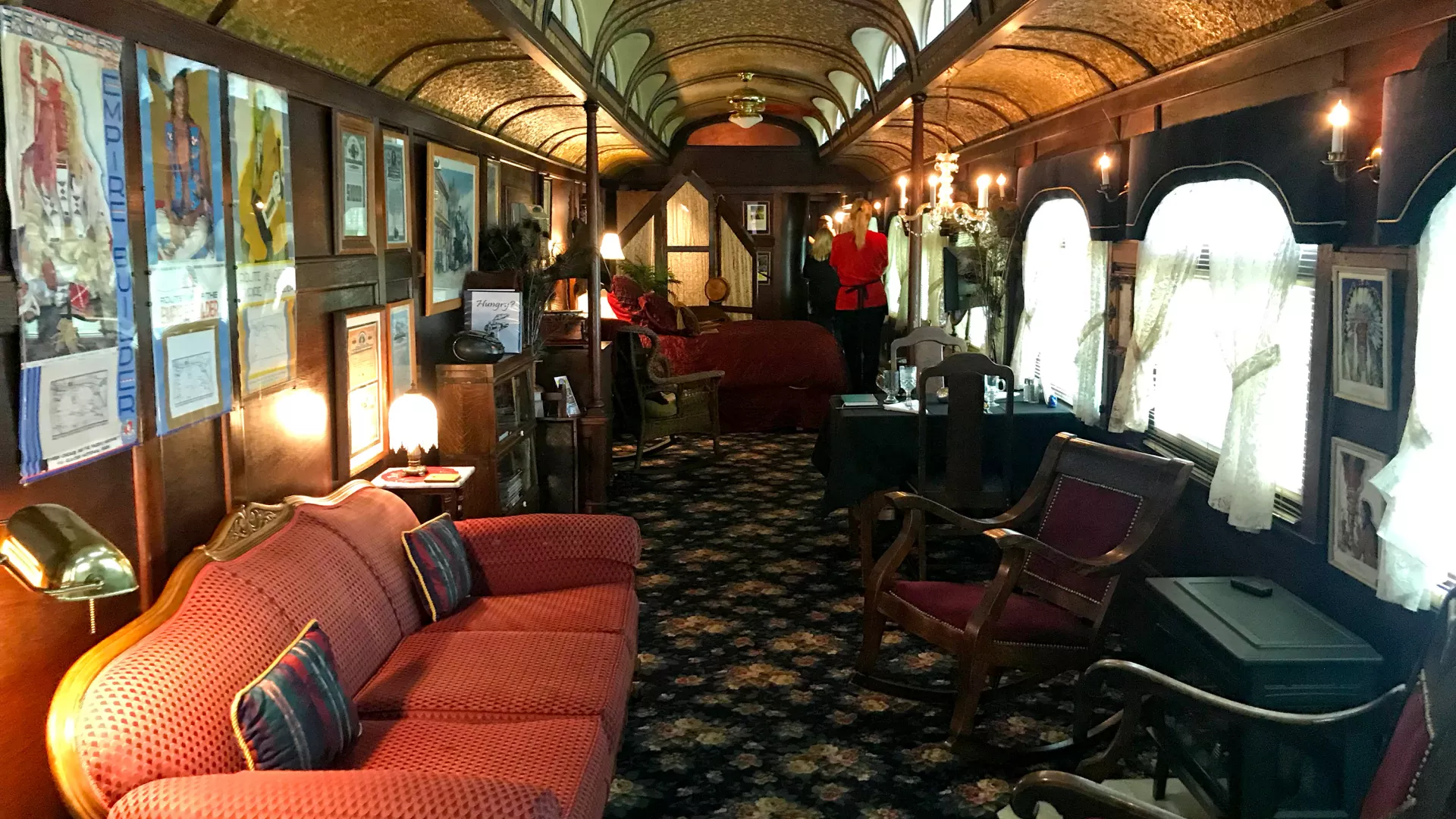 Whistle Stop Inn Bed and Breakfast train car interior