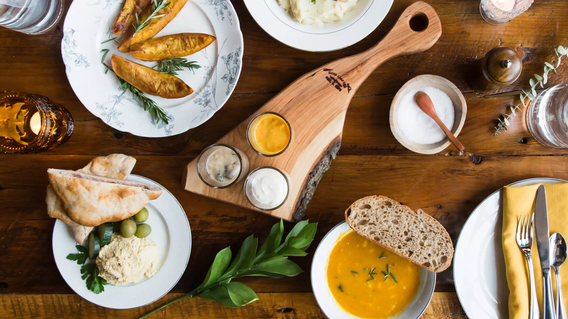 Comida vegetariana en Fig + Farro en Minneapolis