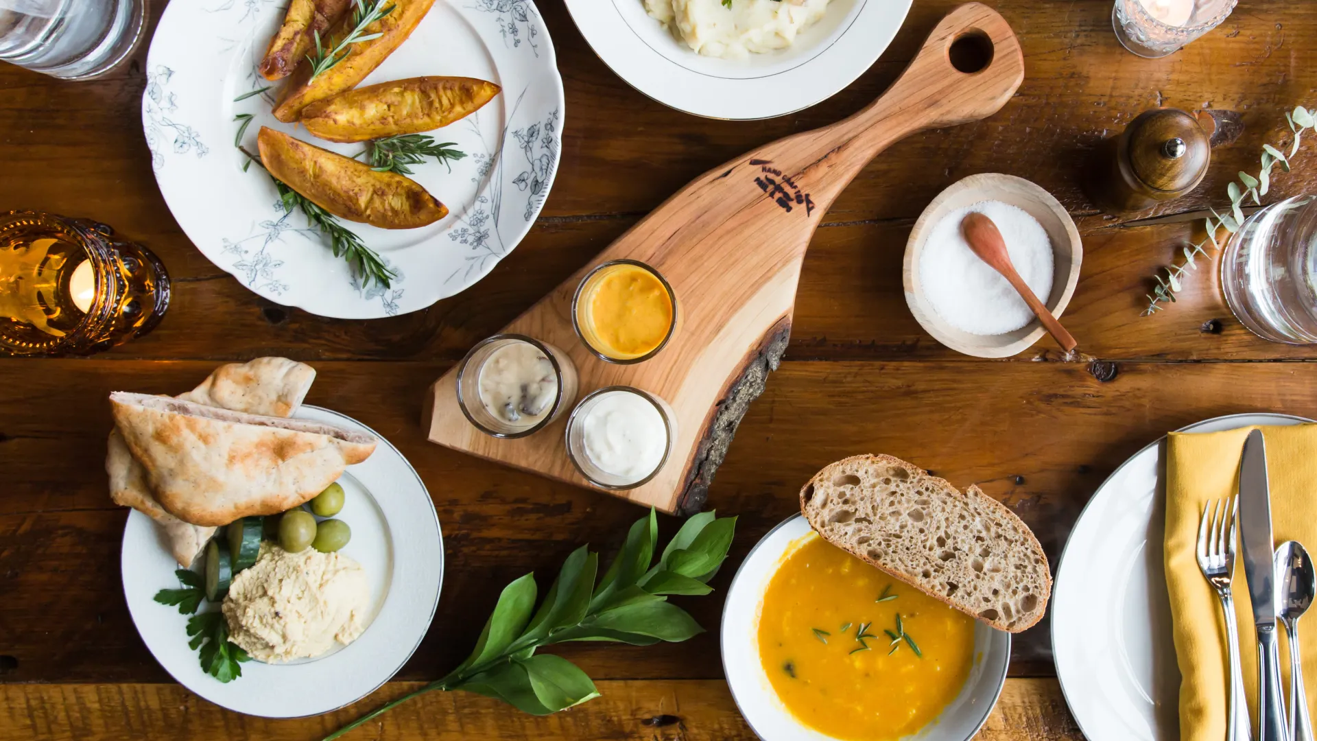 Comida vegetariana en Fig + Farro en Minneapolis