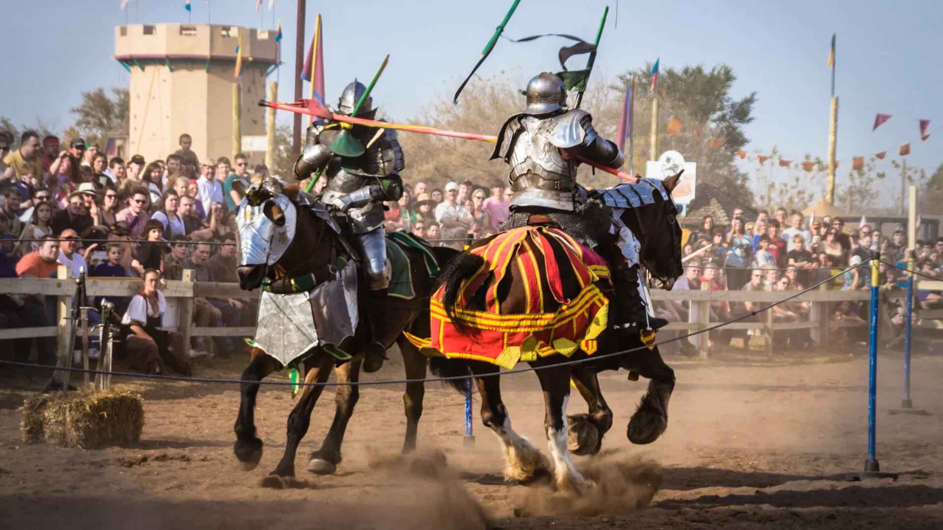 Jousting knights at the Minnesota Renaissance Festival