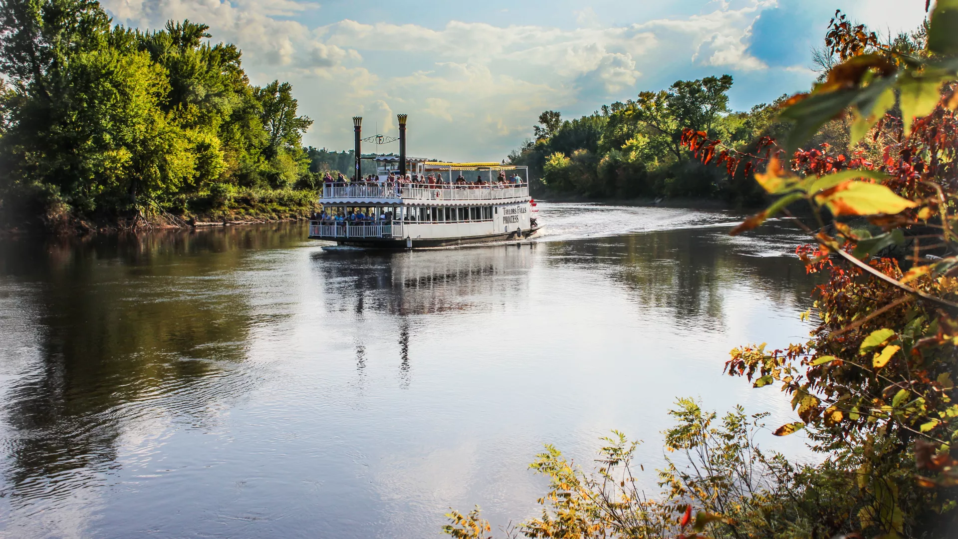 A paddleboat tour on the St. Croix River in early fall