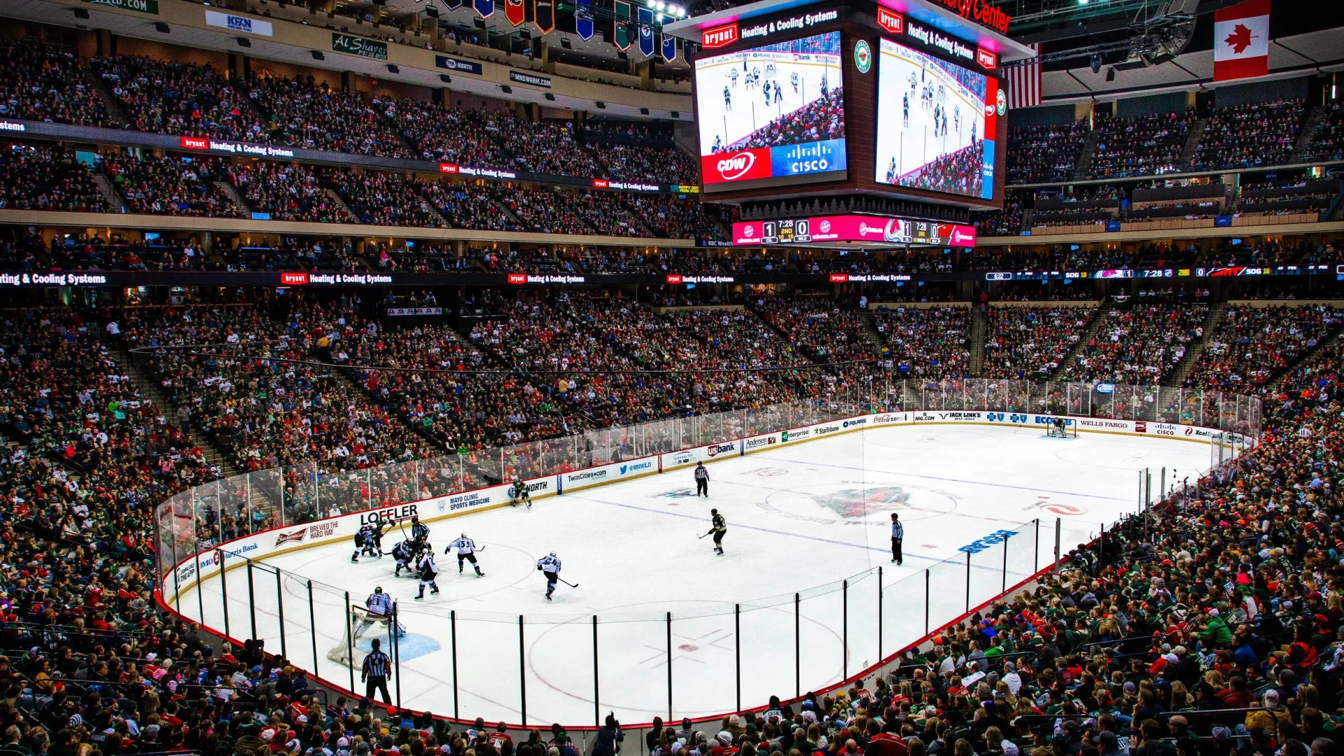A Minnesota Wild game at Grand Casino Arena (formerly Xcel Energy Center)