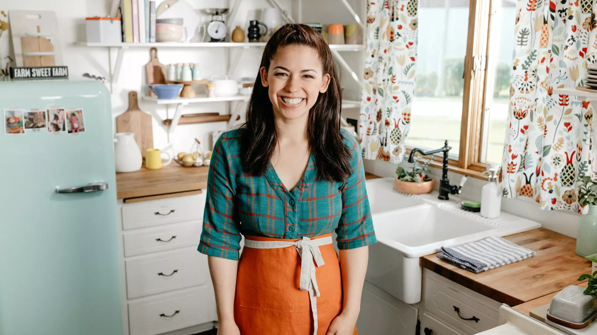Molly Yeh on the Food Network show "Girl Meets Farm"