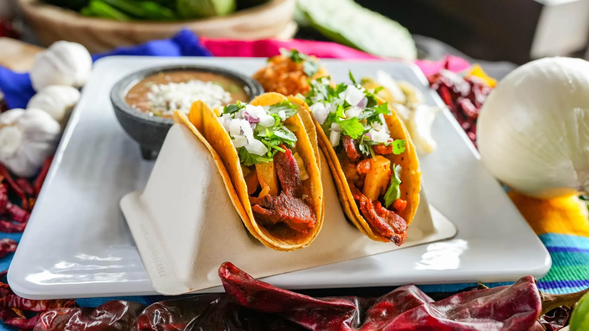 Tacos at El Burrito Mercado