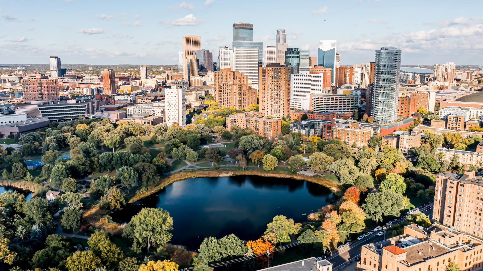 Loring Park in the fall