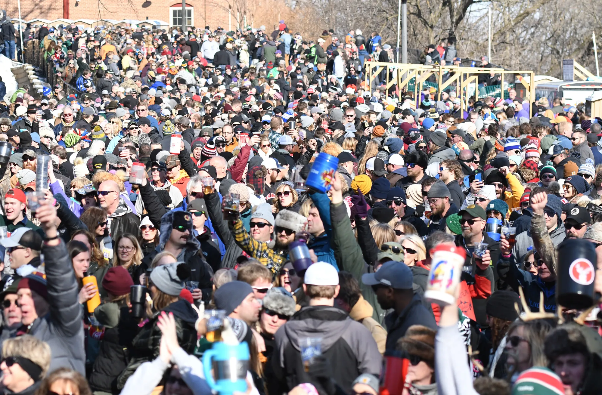 Crowd of people at Bock Fest in New Ulm