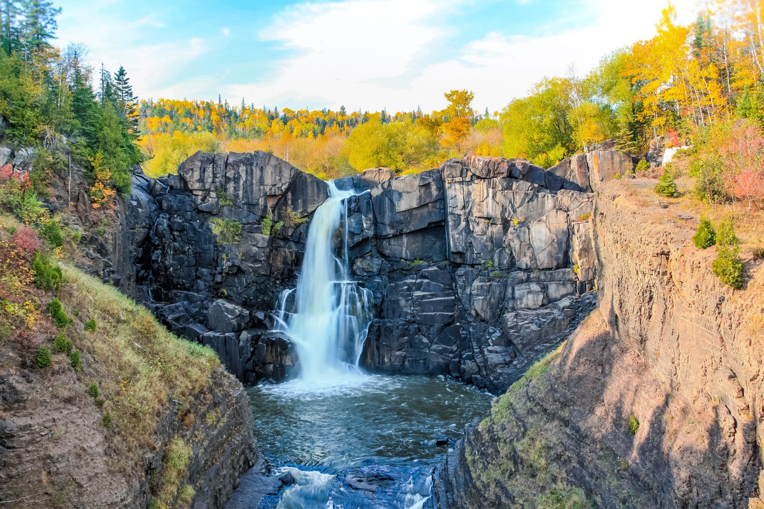 High Falls Grand Portage in the fall