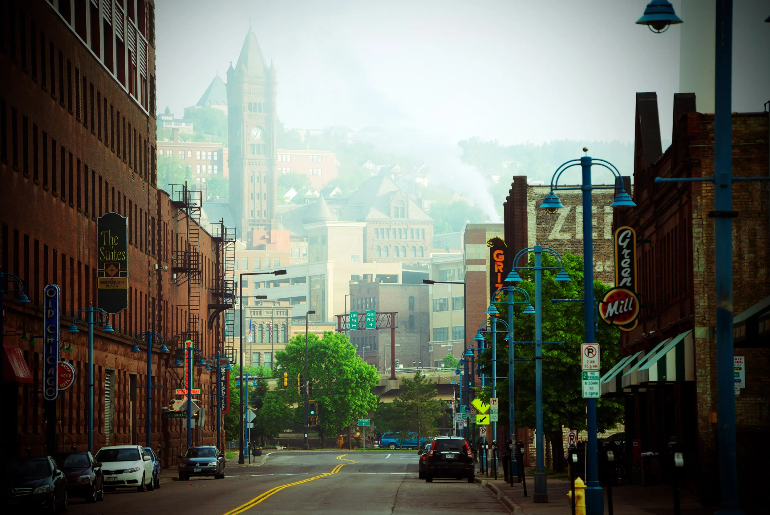 Looking toward downtown Duluth from Canal Park