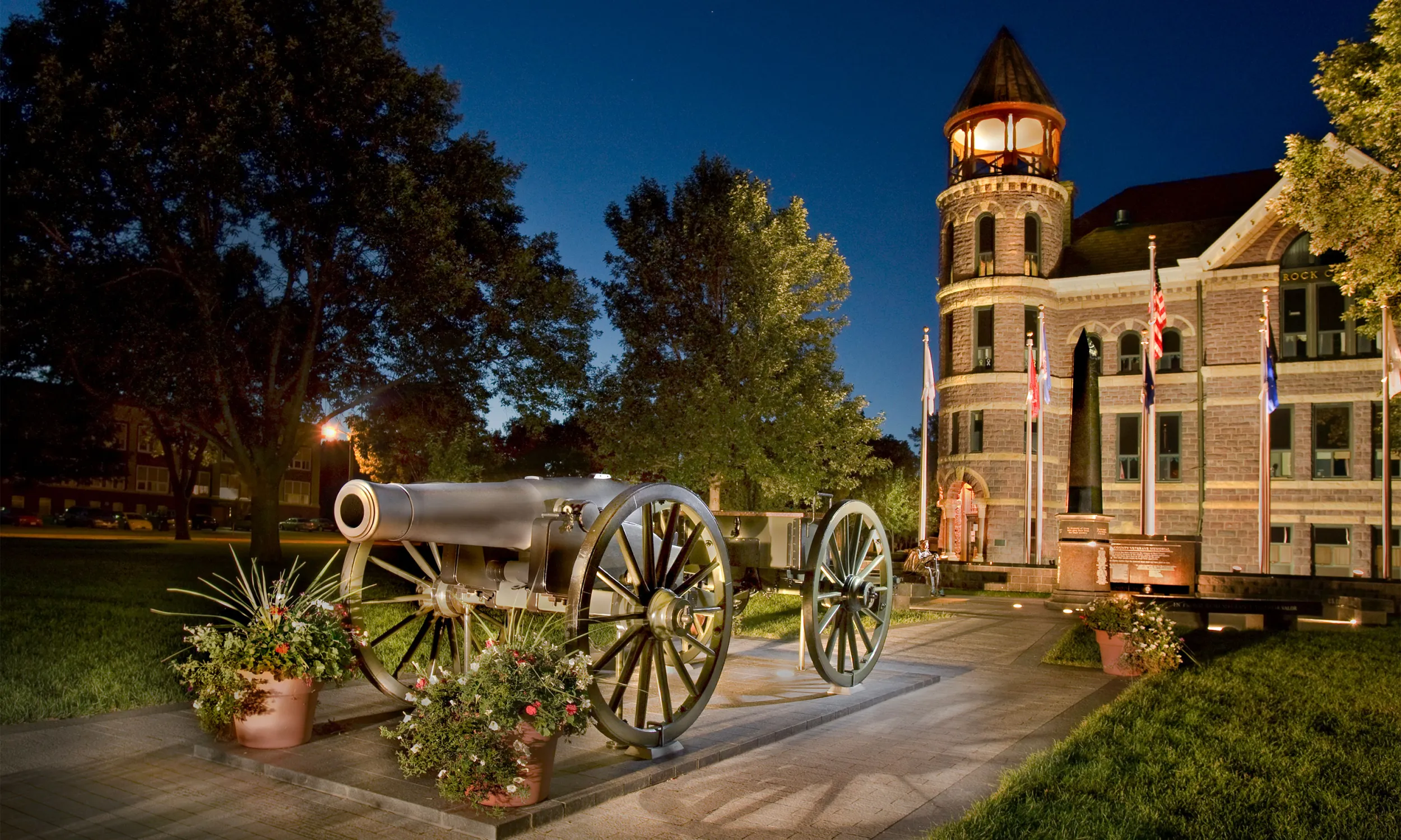 Luverne Courthouse at night