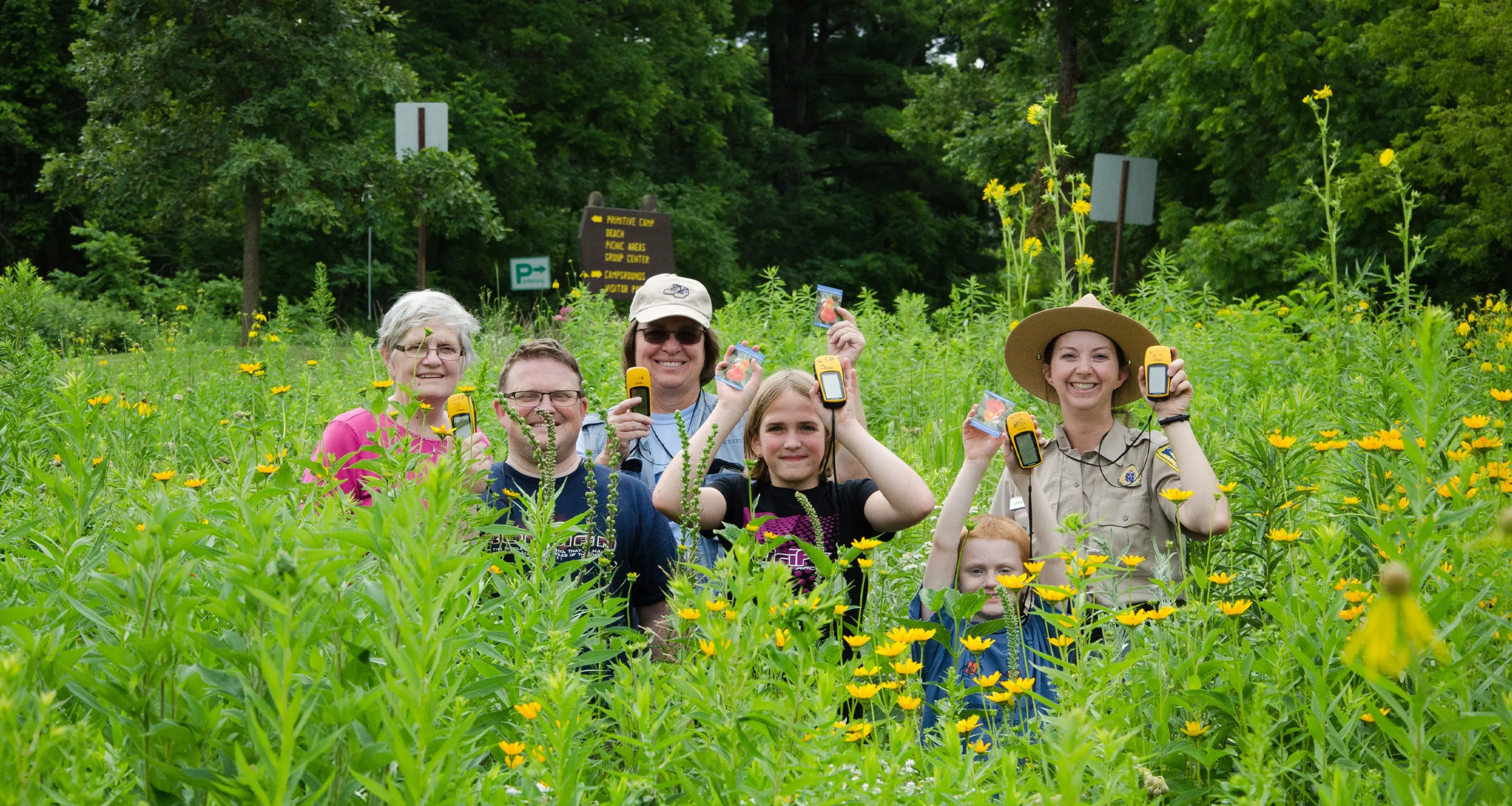 Multigenerational family geocaching at Whitewater State Park