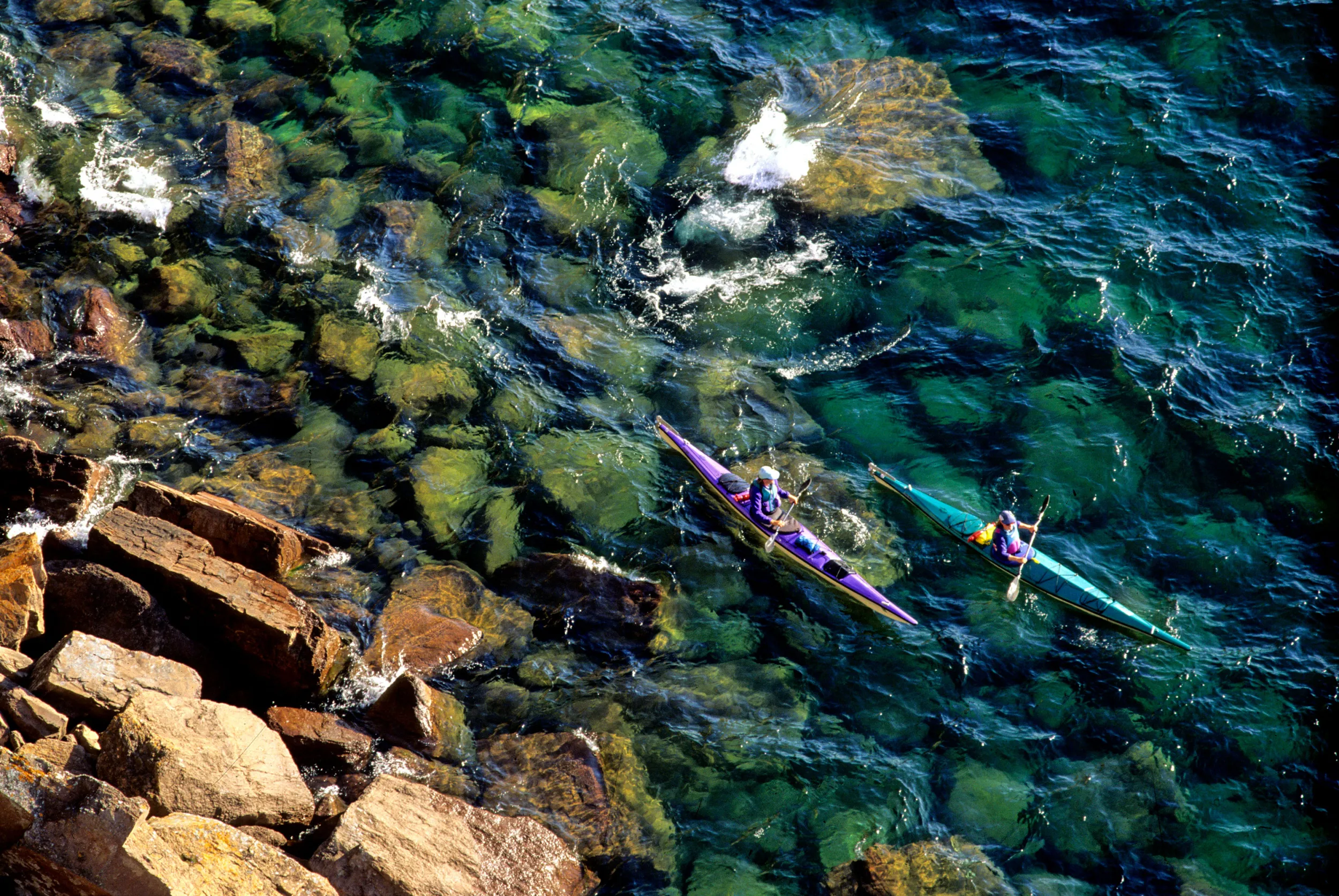 Two kayaks on Lake Superior