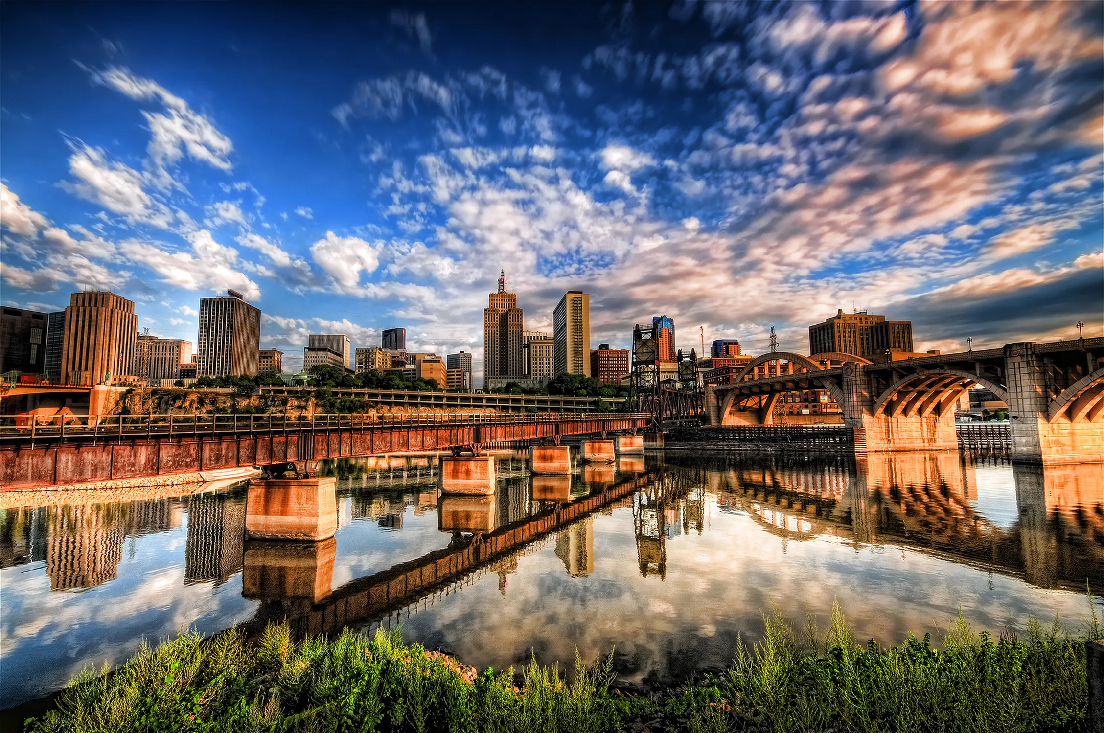 Downtown St. Paul skyline from the Mississippi River