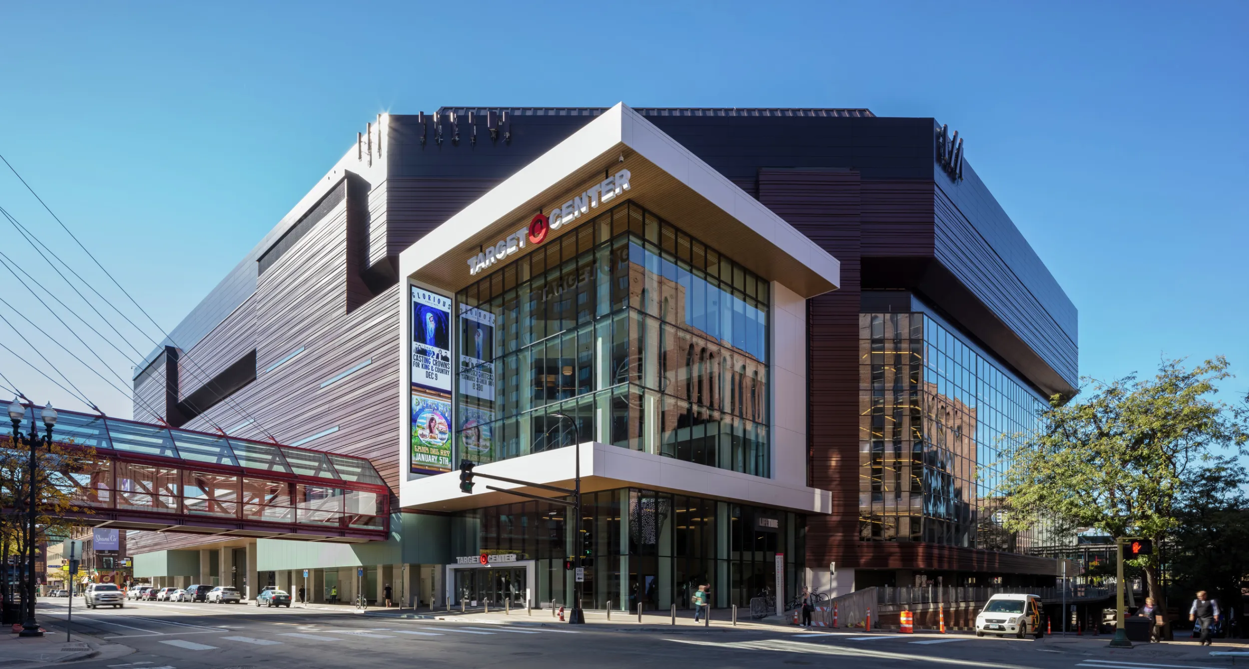 Exterior of Target Center in downtown Minneapolis