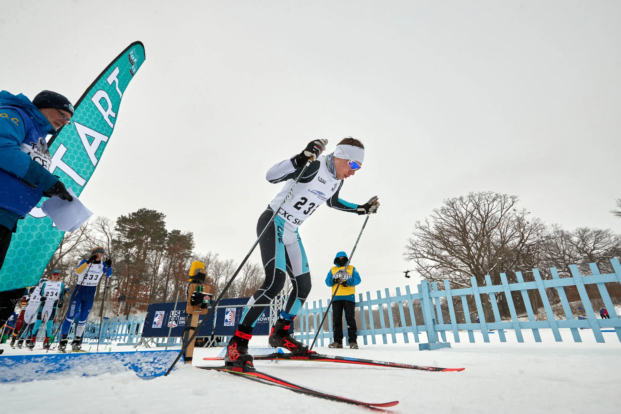 Cross country ski racer at Theo Wirth Park