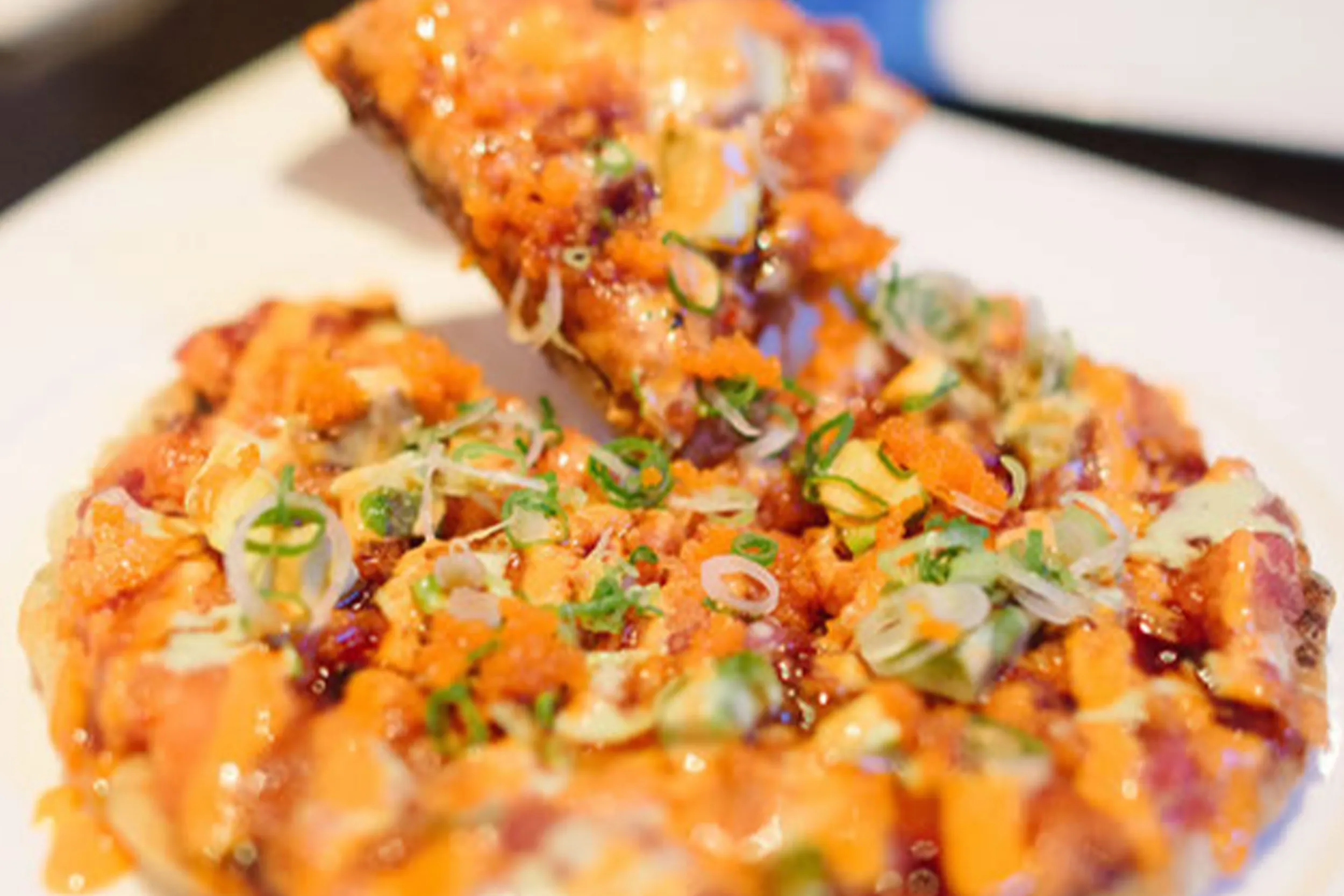 Spicy tuna pizza at Haiku