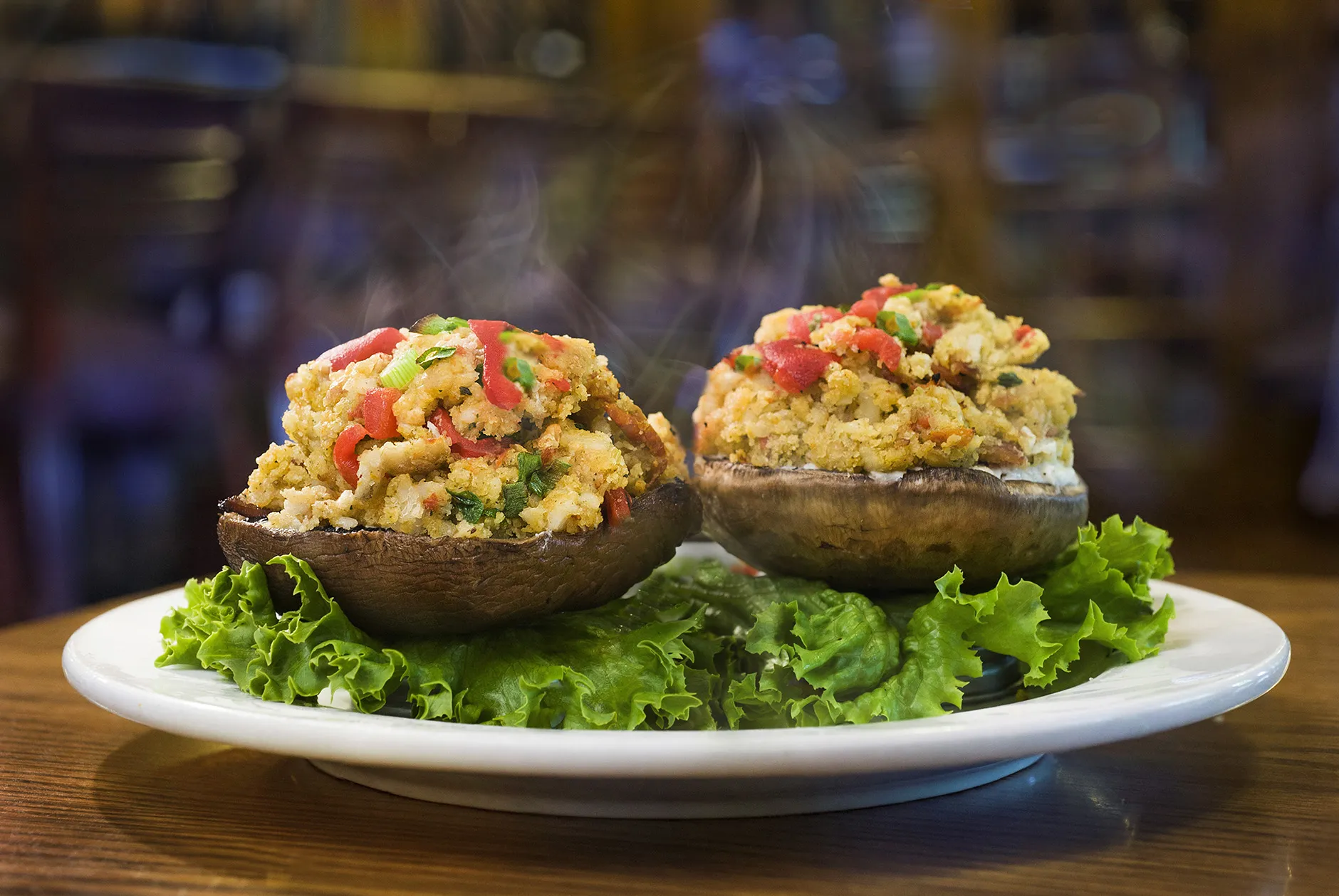 Walleye stuffed mushrooms