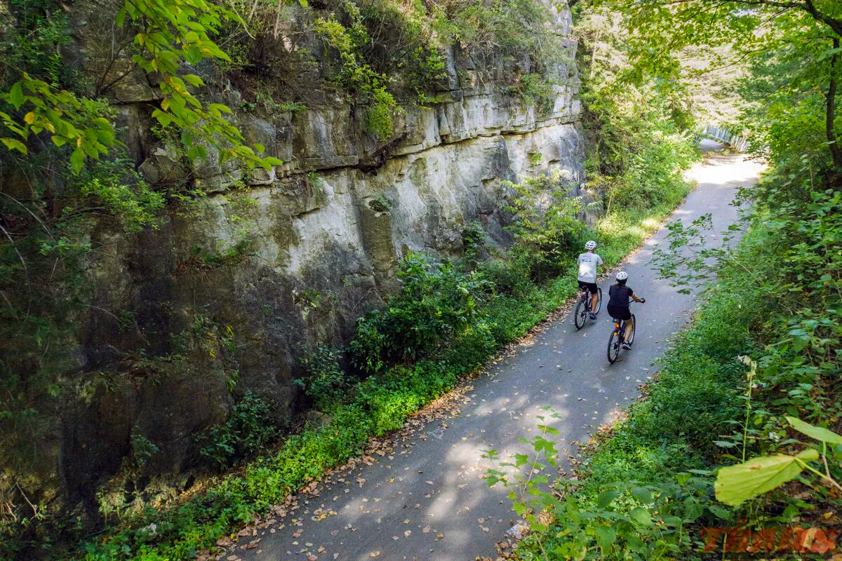 Biking on the Root River State Trail