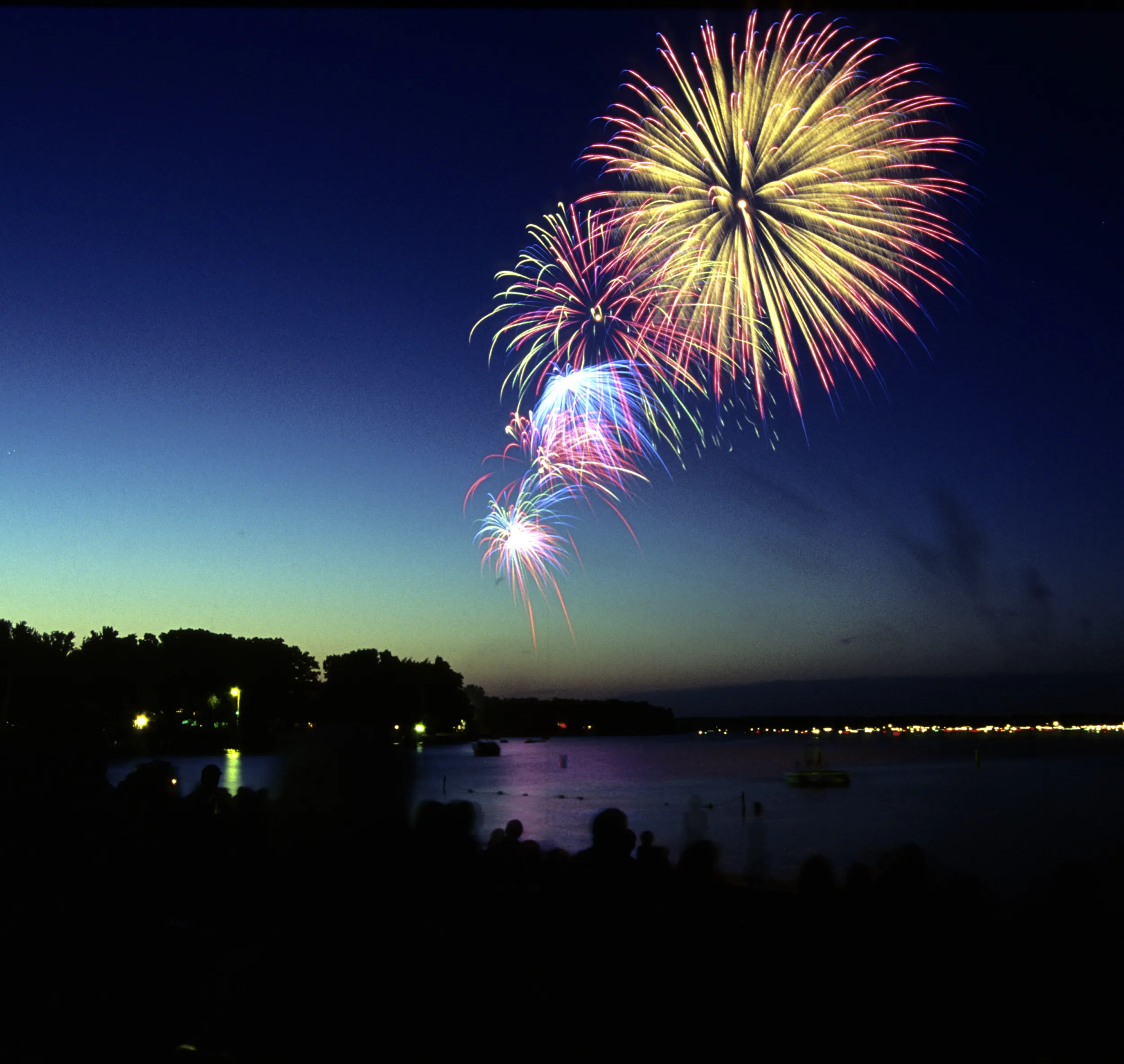 July 4 fireworks over Green Lake in Spicer