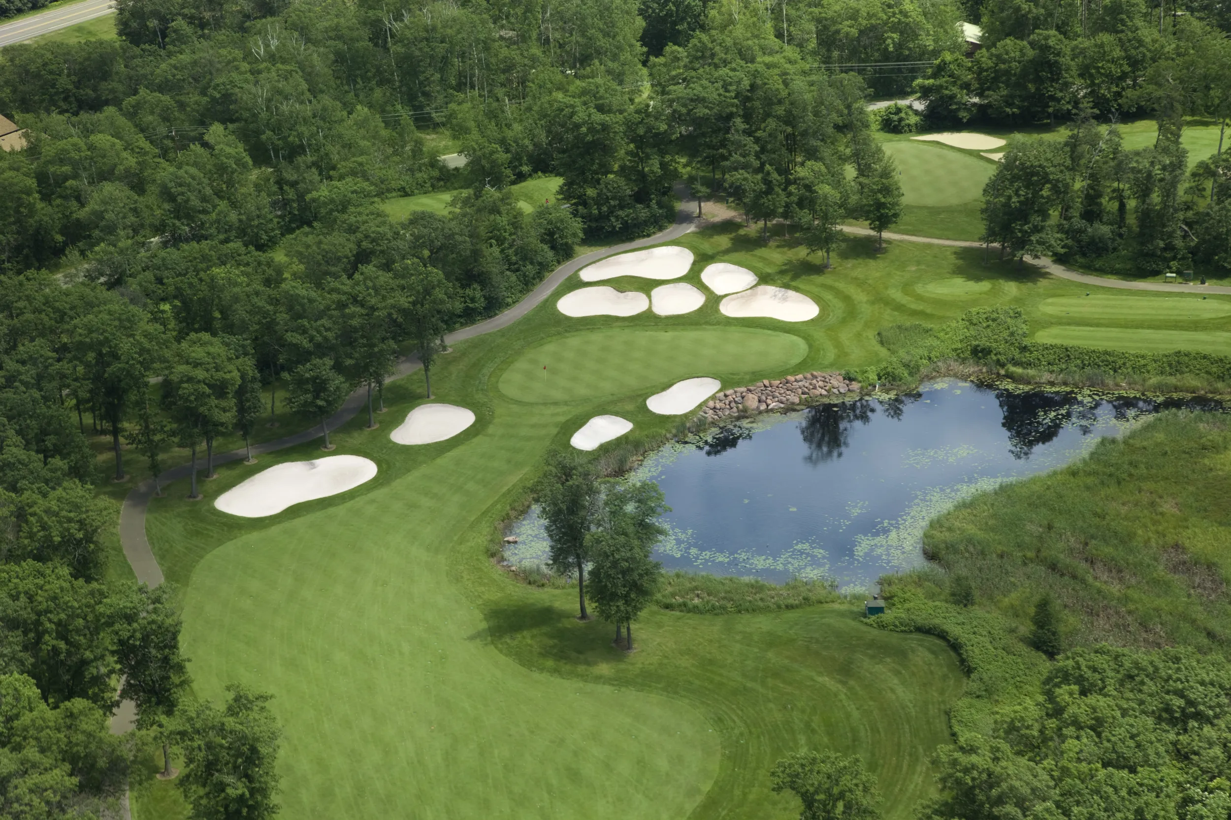 Hole 11 at The Classic at Madden's Resort as seen from above