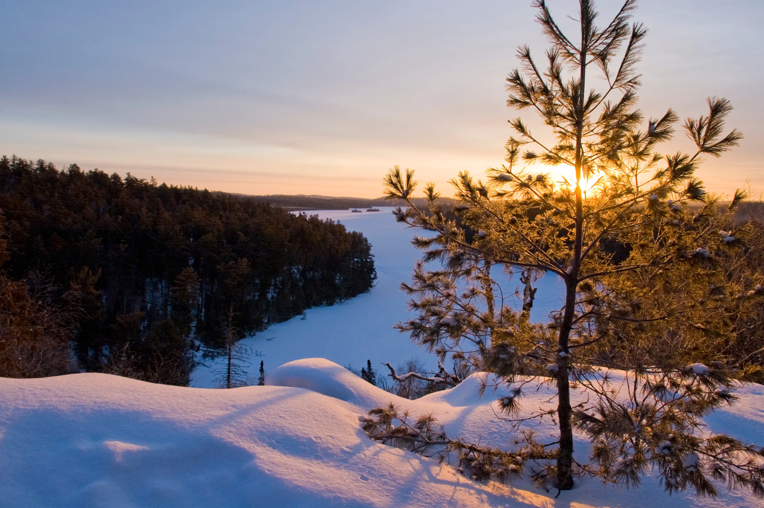 Winter landscape, West Bearskin Lake, Gunflint Trail