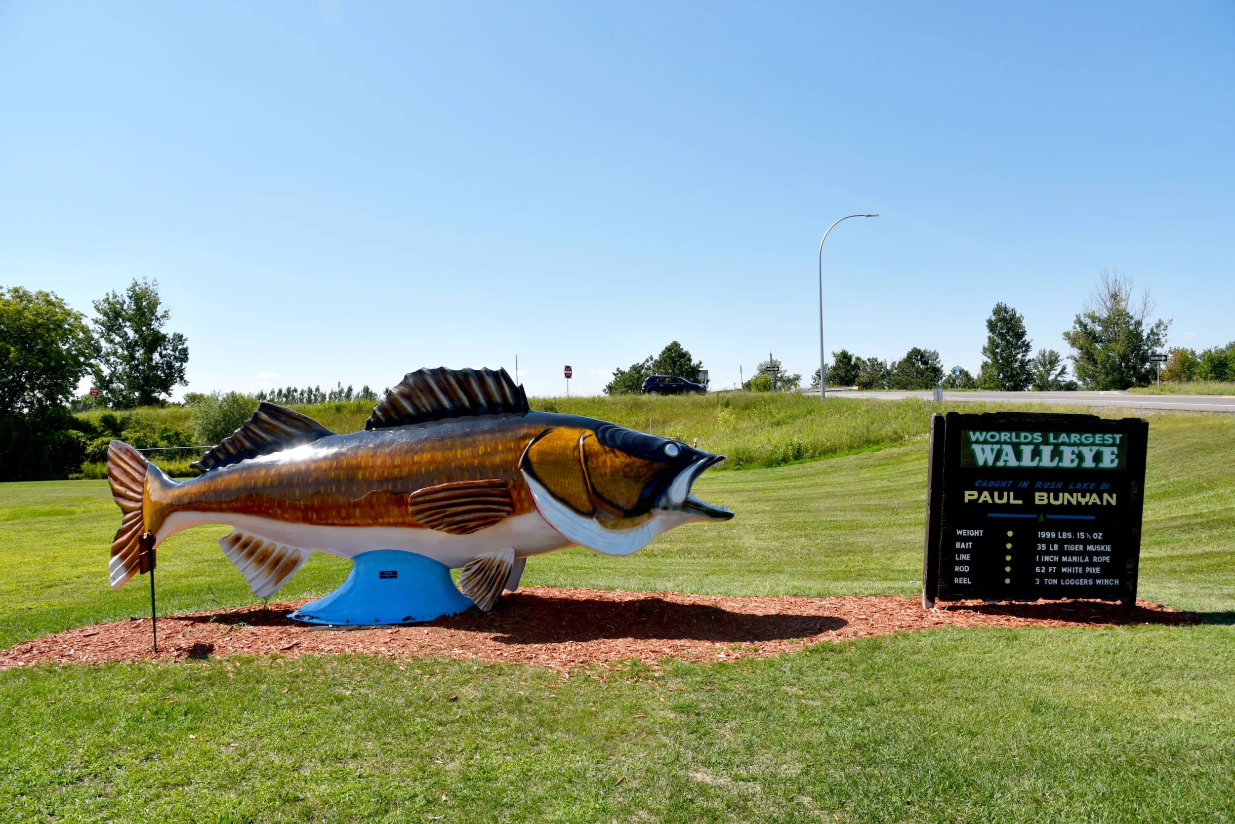 World's Largest Walleye statue. Rush City