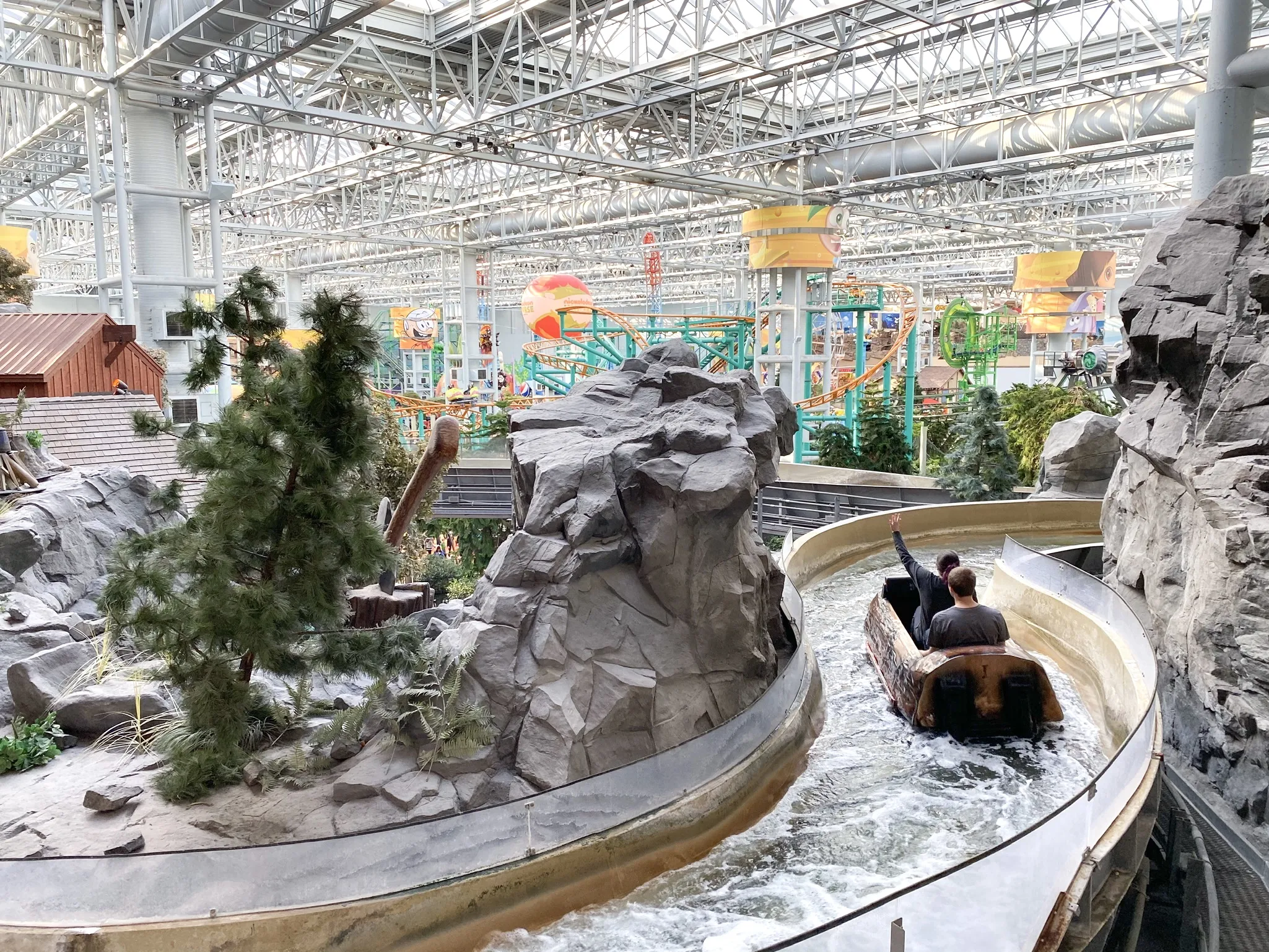 The Log Chute ride at Nickelodeon Universe in Mall of America
