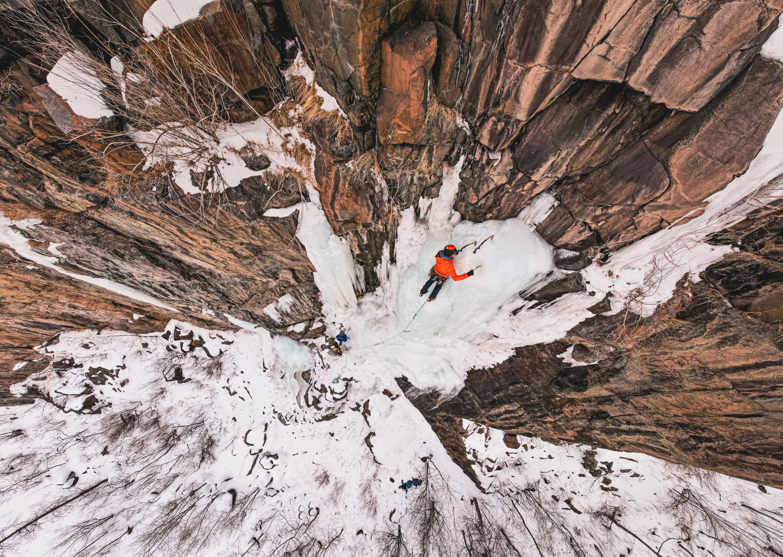 Ice climbing in Duluth