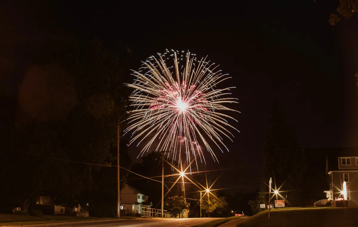 Fireworks near the Steele County Fairgrounds in Owatonna