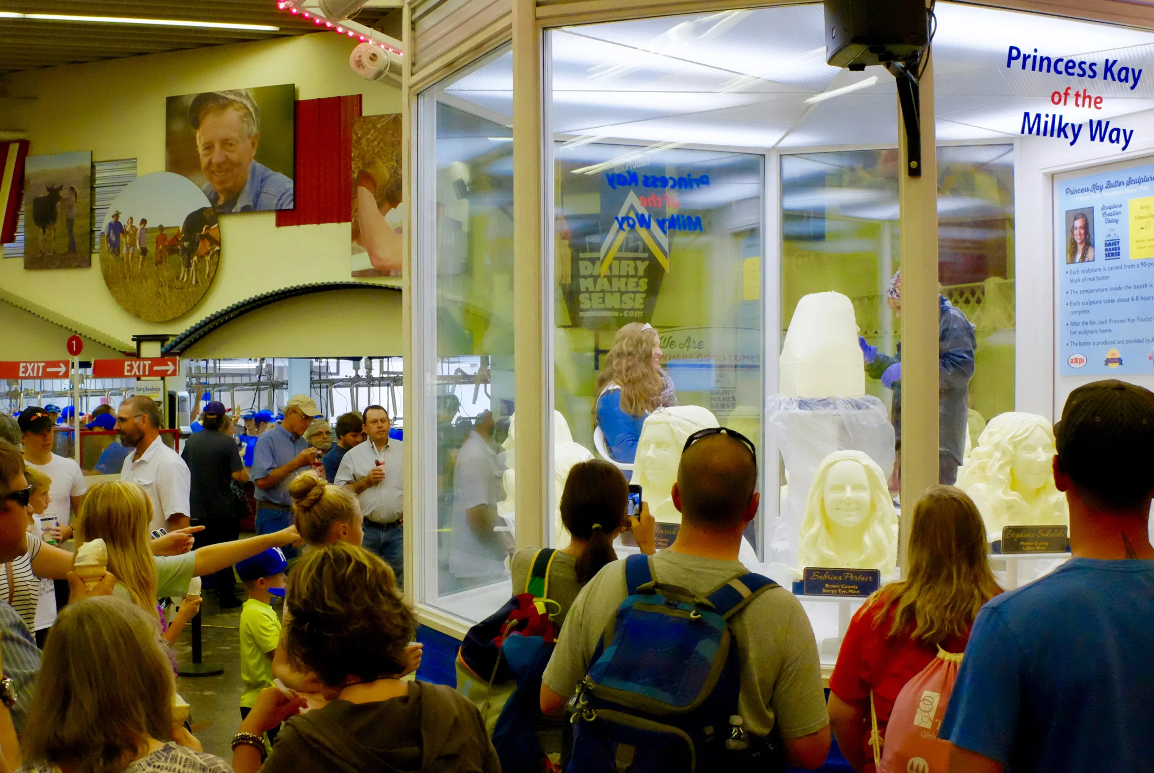 Princess Kay of the Milky Way butter sculpture booth