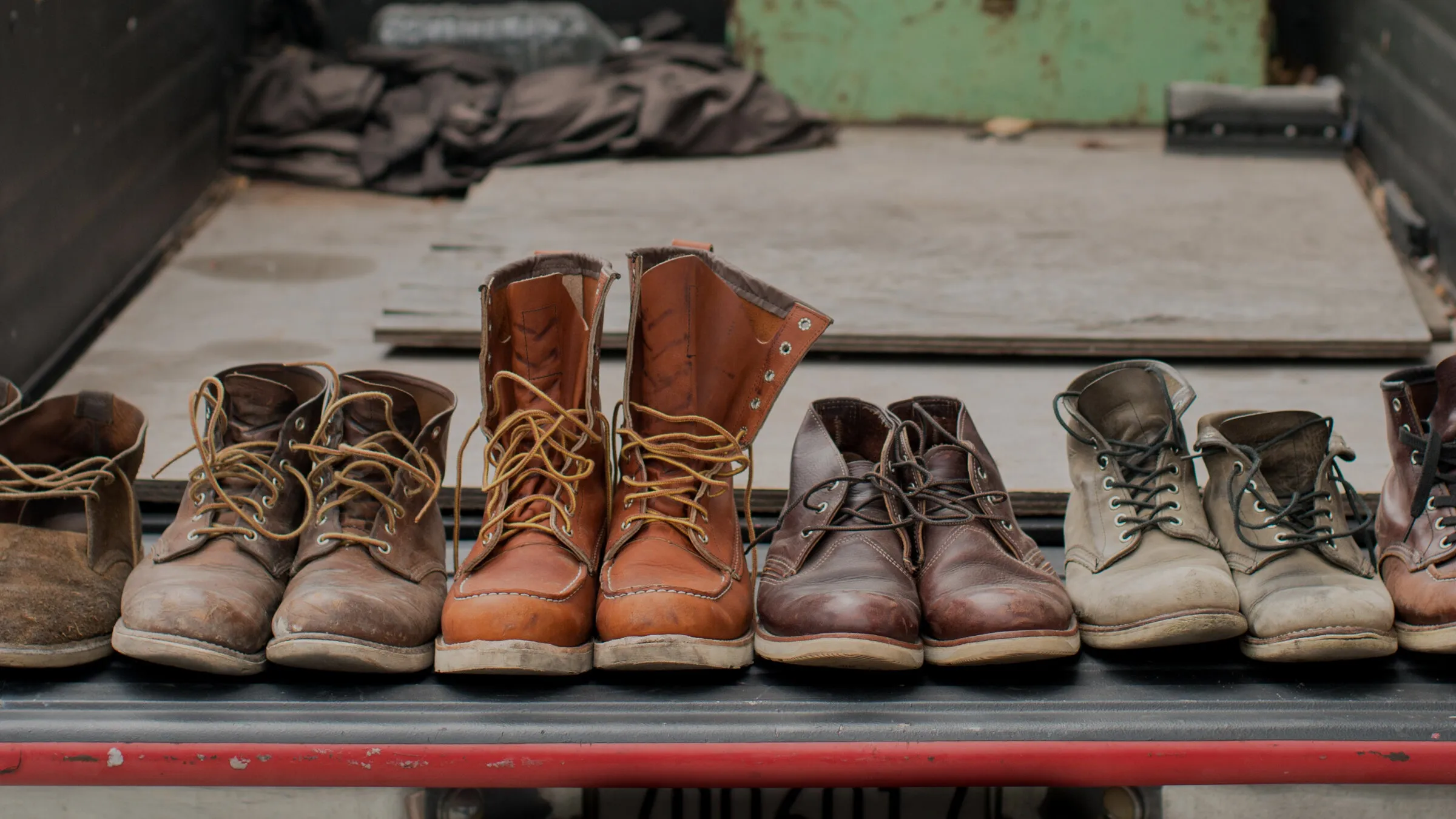 Boots made by Red Wing Shoe company