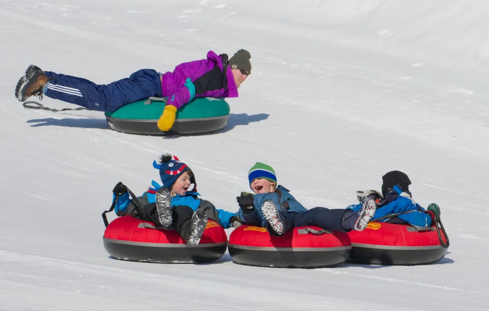 Winter snow tubing at Theodore Wirth Park in Minneapolis