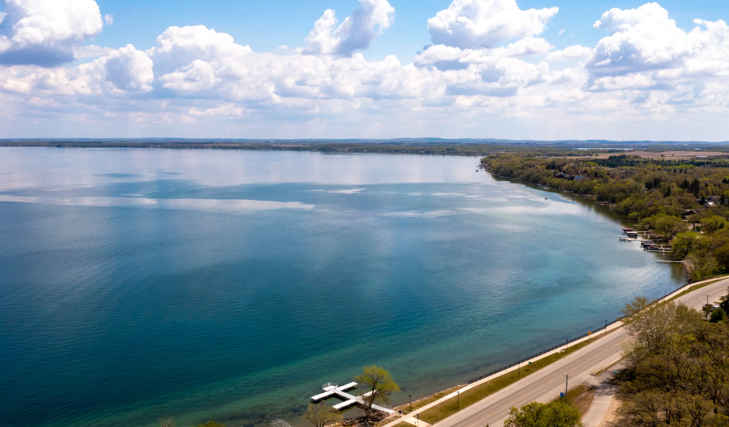 An aerial shot of Batlte Lake