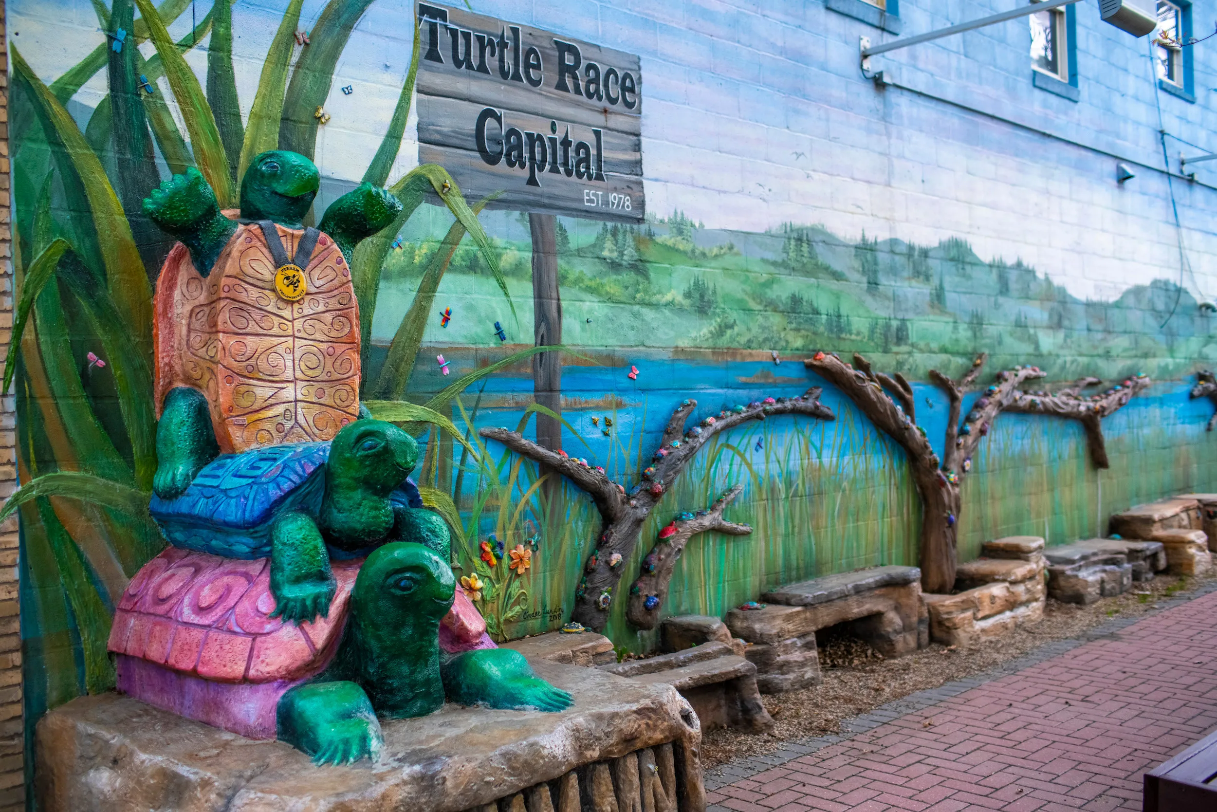 International Turtle Races mural