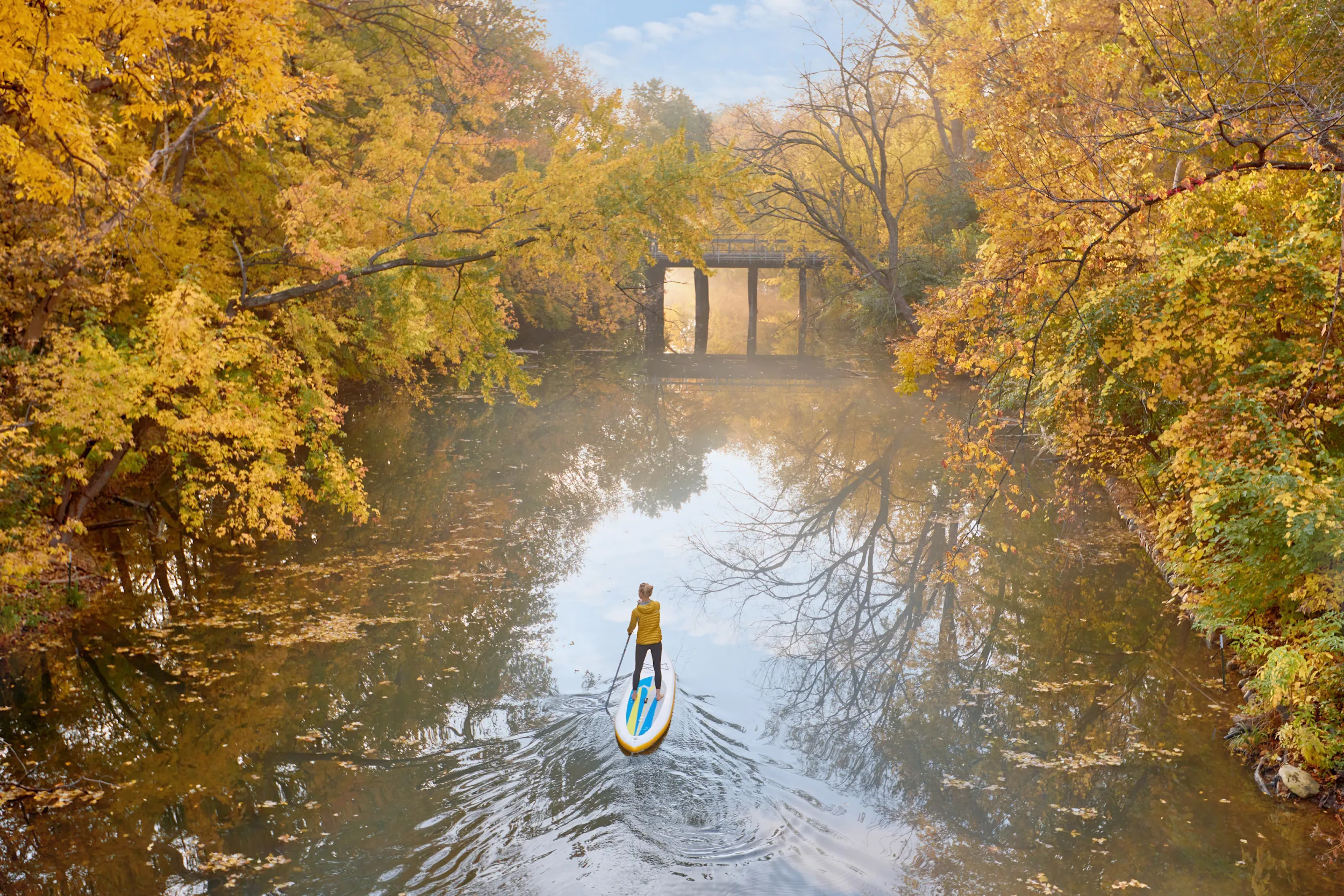 Stand up paddle boarding around Lake of the Isles