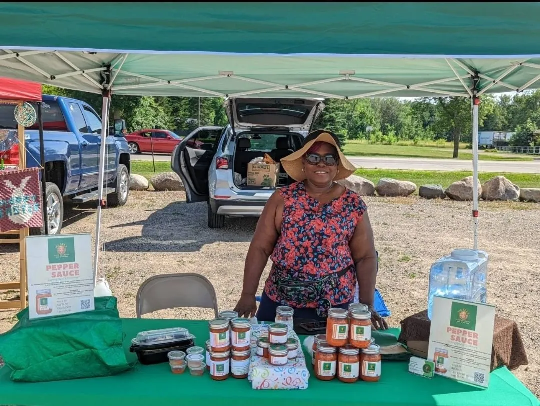Ma Bea's Taste of Liberia at the Nowthen Farmers Market in Anoka
