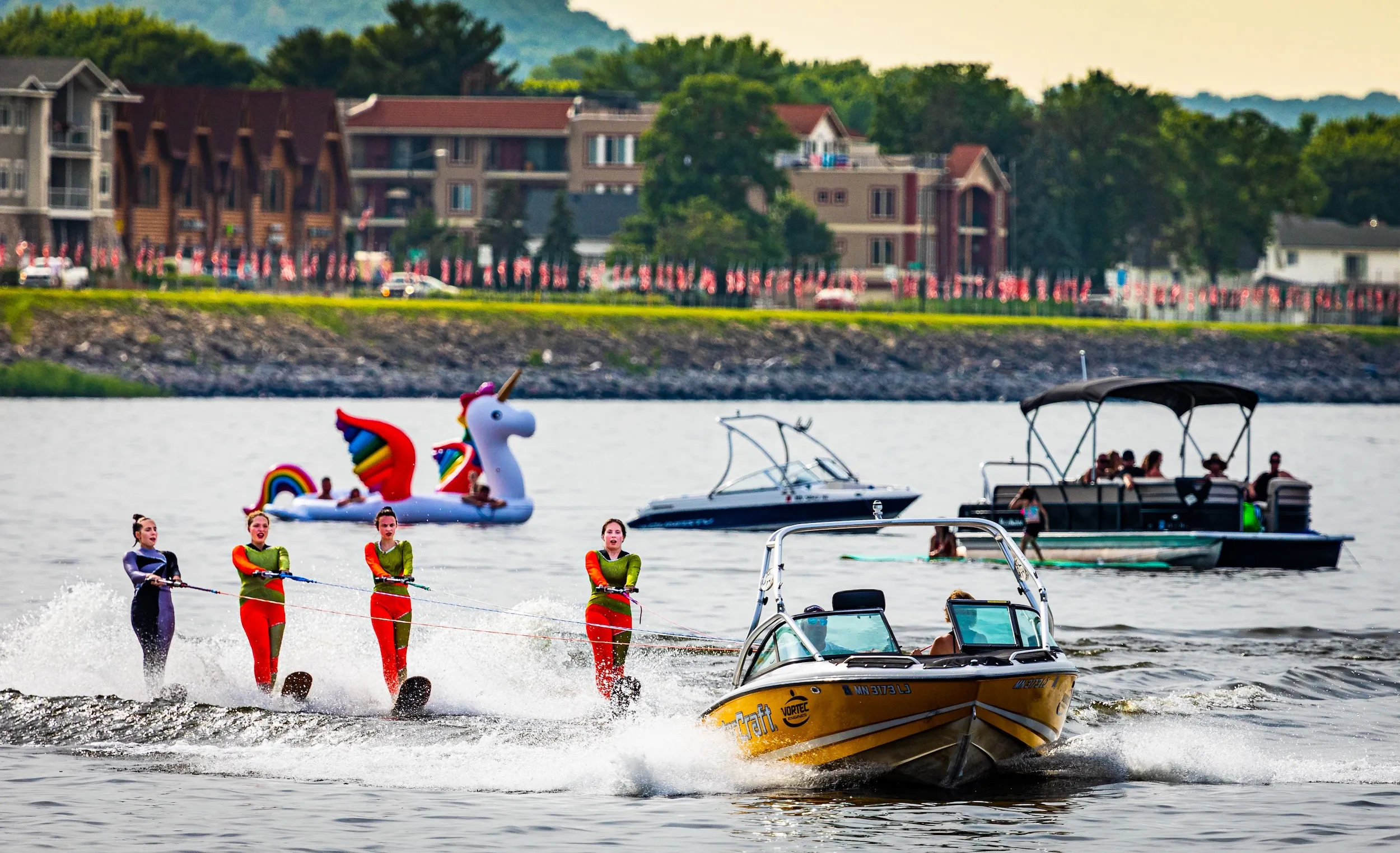 A water ski show in Lake City
