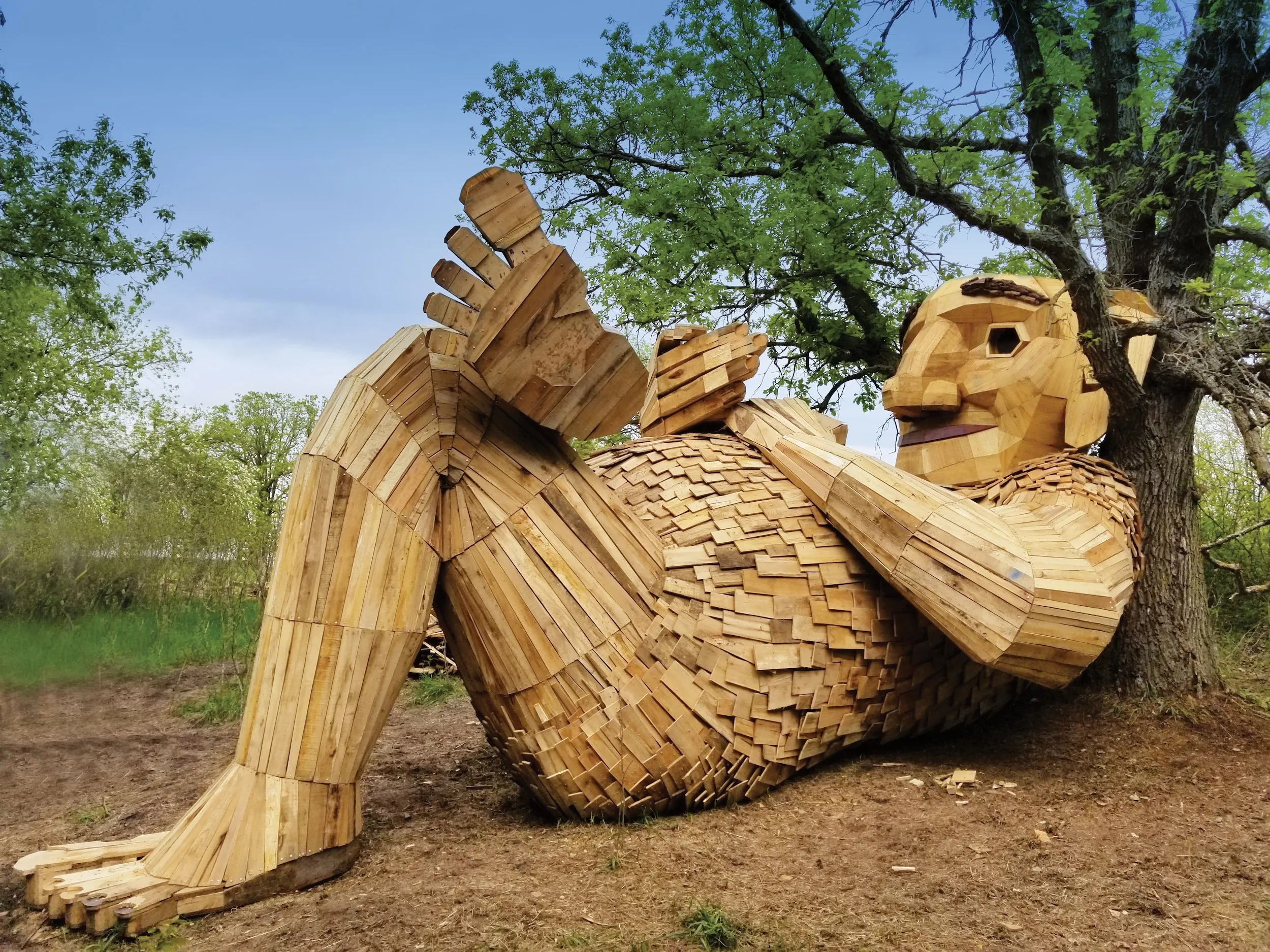 One of Thomas Dambo's trolls in Detroit Lakes