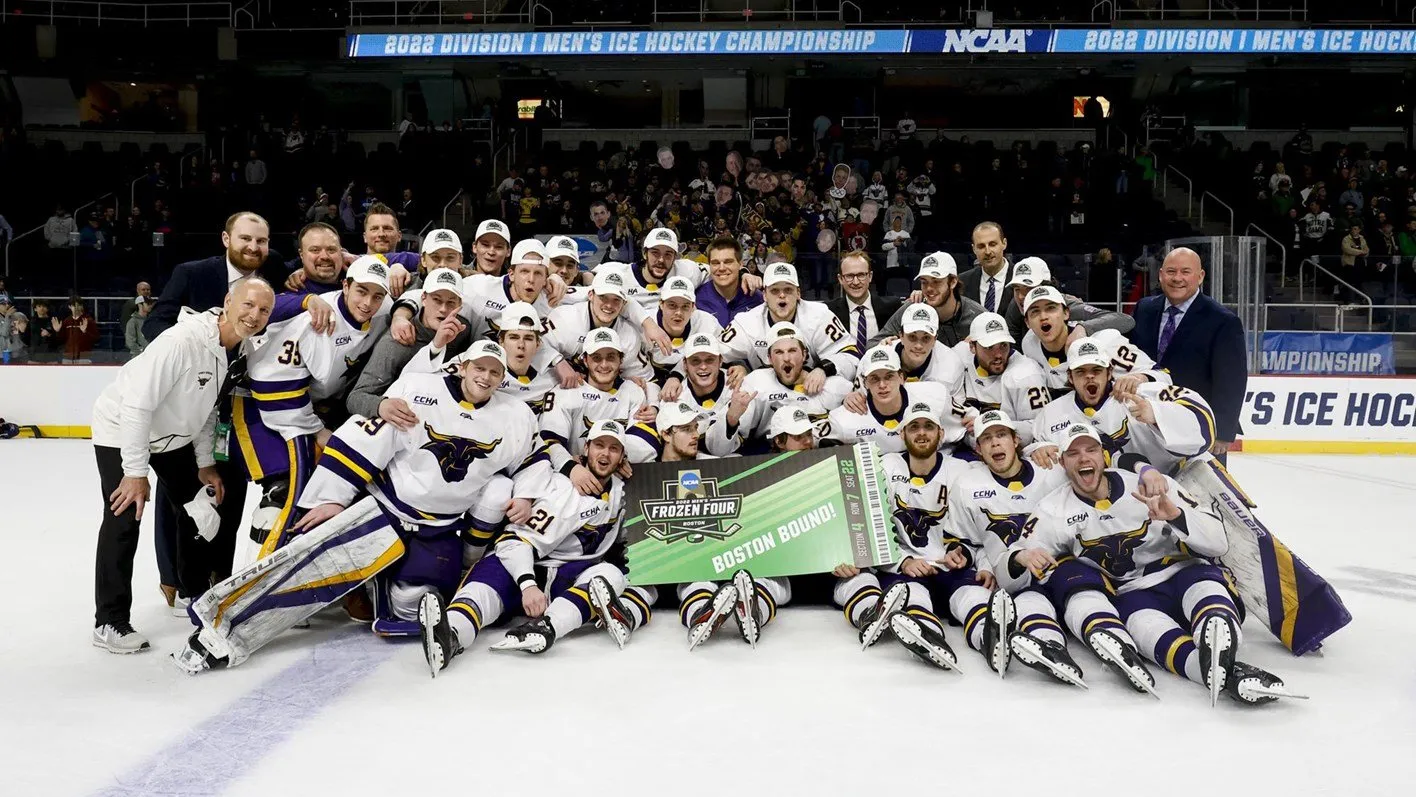 Minnesota State Mavericks Frozen Four celebration