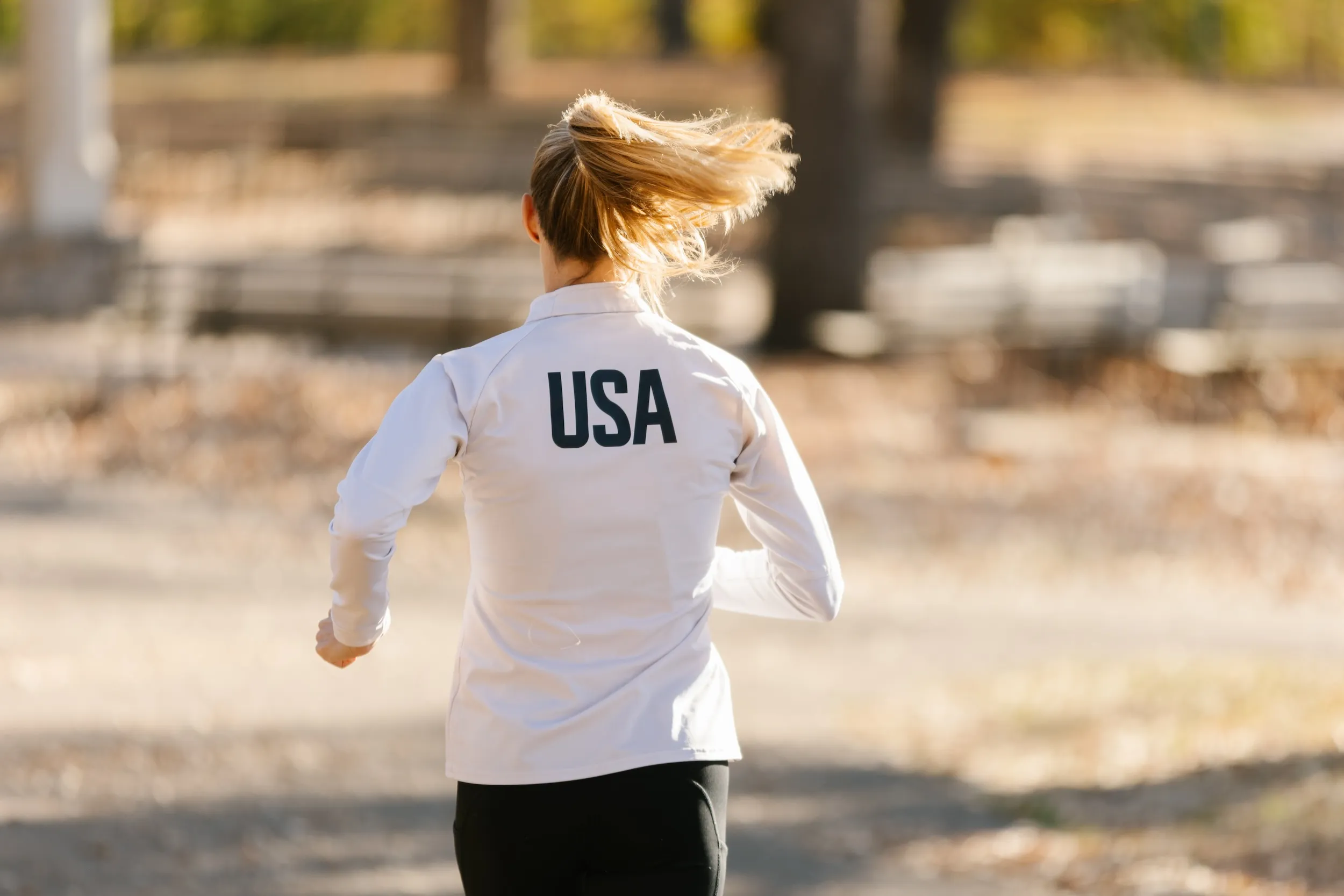 Olympic runner Carrie Tollefson at Minnehaha Park