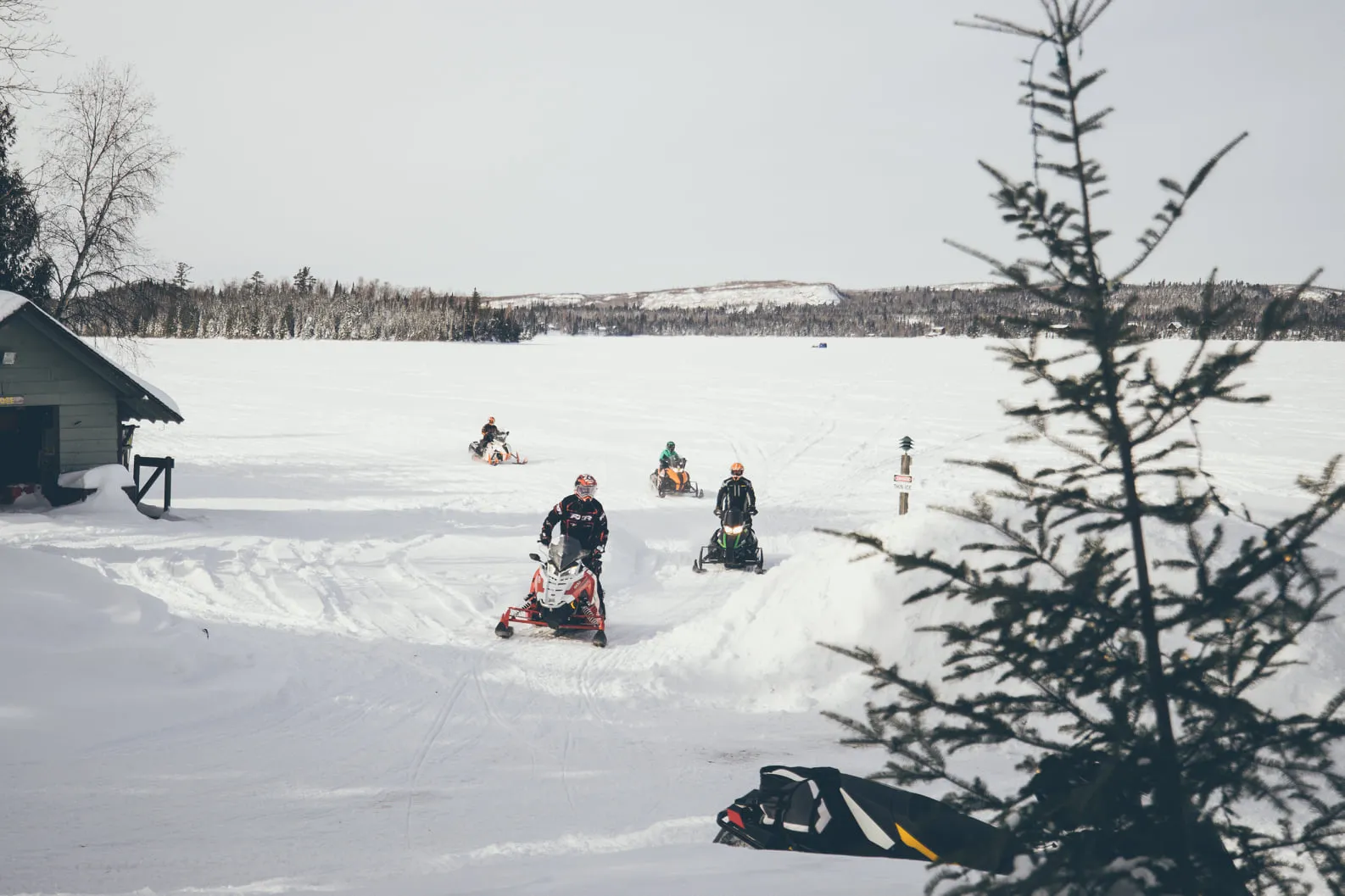 Snowmobilers at Gunflint Lodge &amp; Outfitters