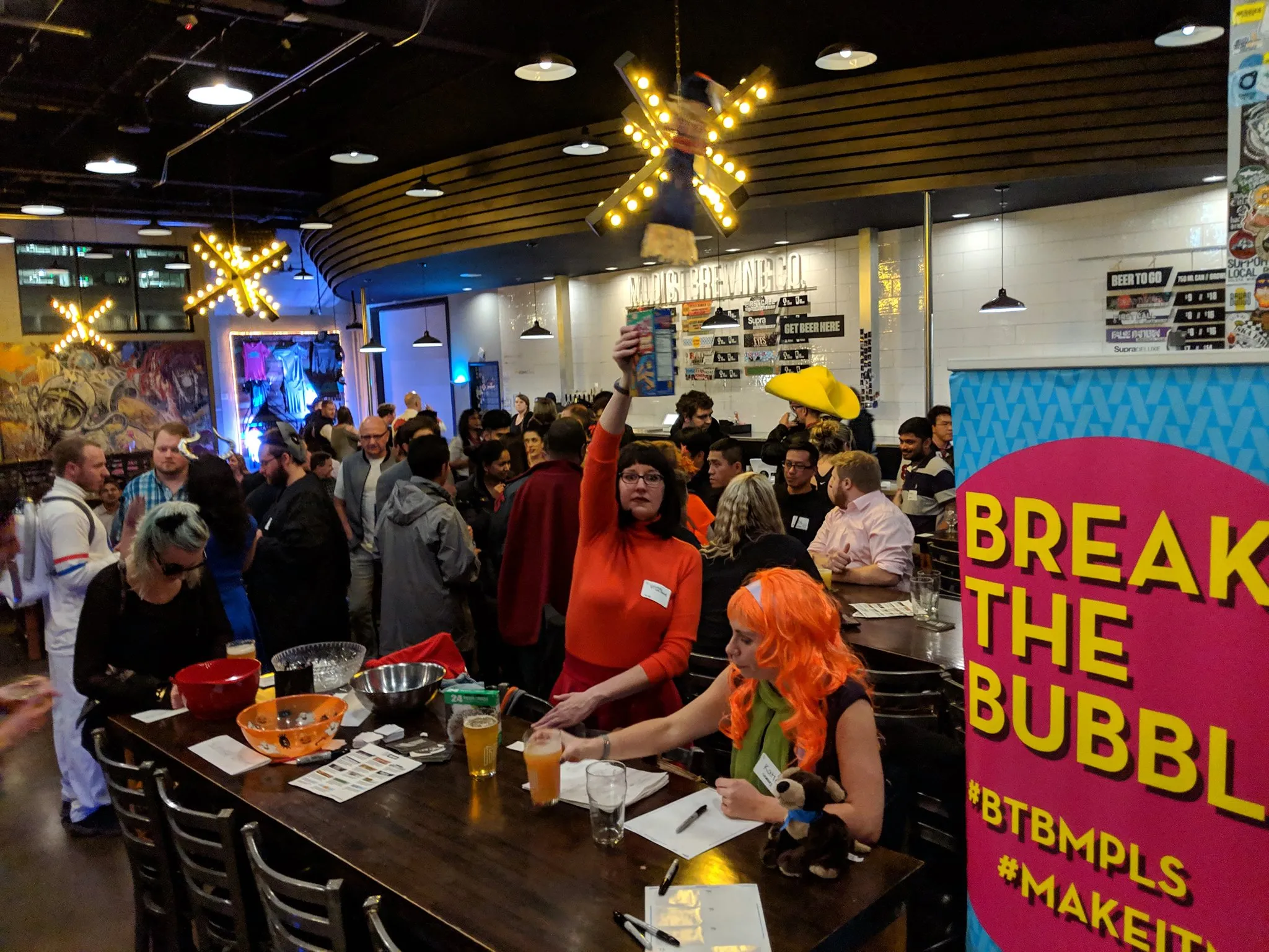 A Break the Bubble meetup at Modist Brewing Co.